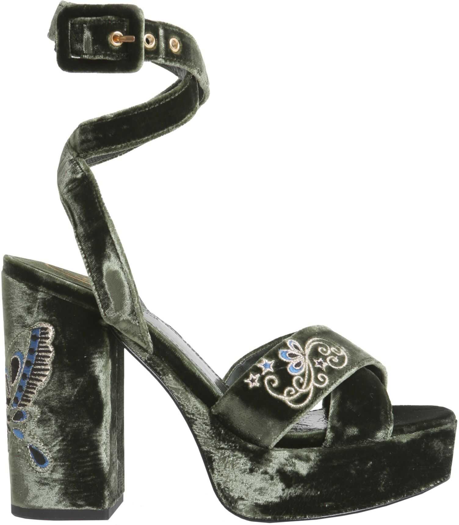 ASH Boom Butterfly Sandals GREEN