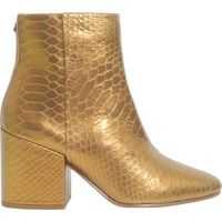 Cizme scurte Snake Printed Ankle Boots Femei
