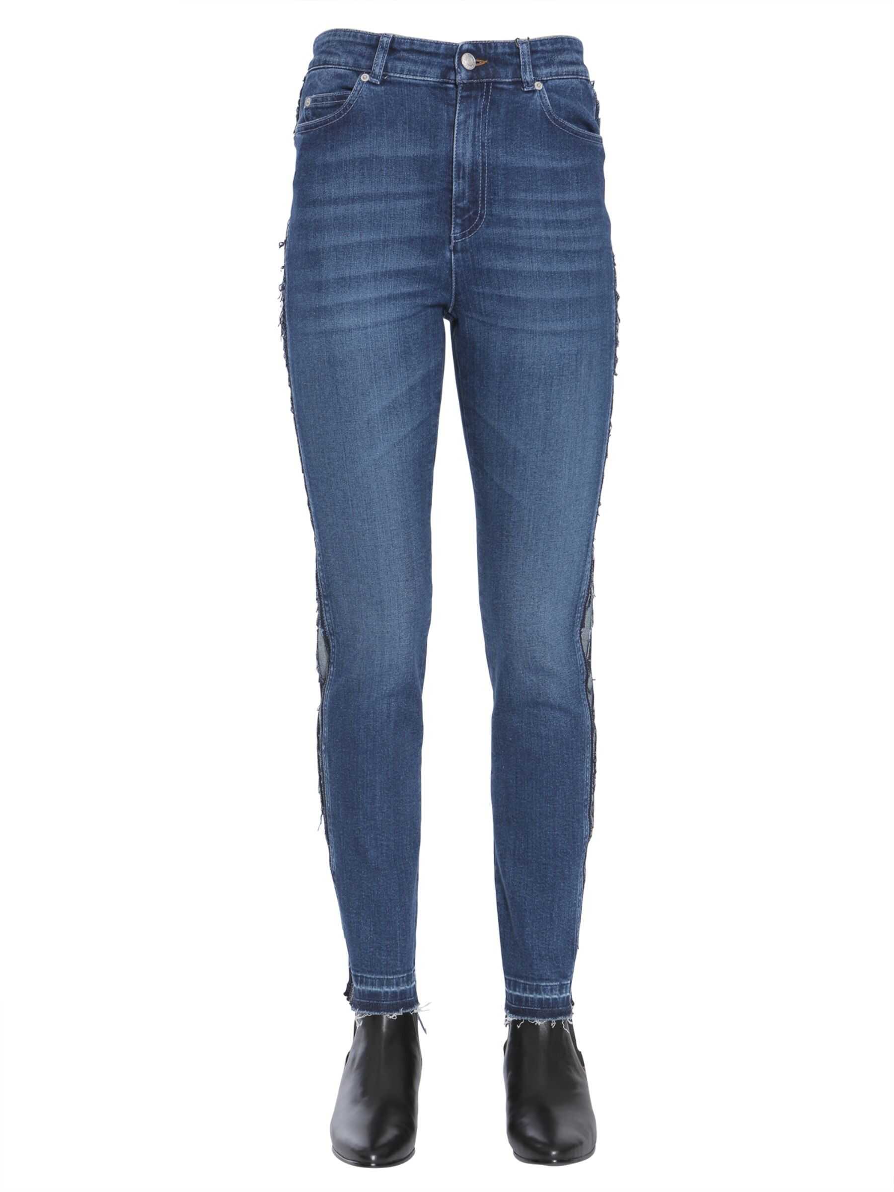 Blug Alexander McQueen Jeans With Side Band BLUE