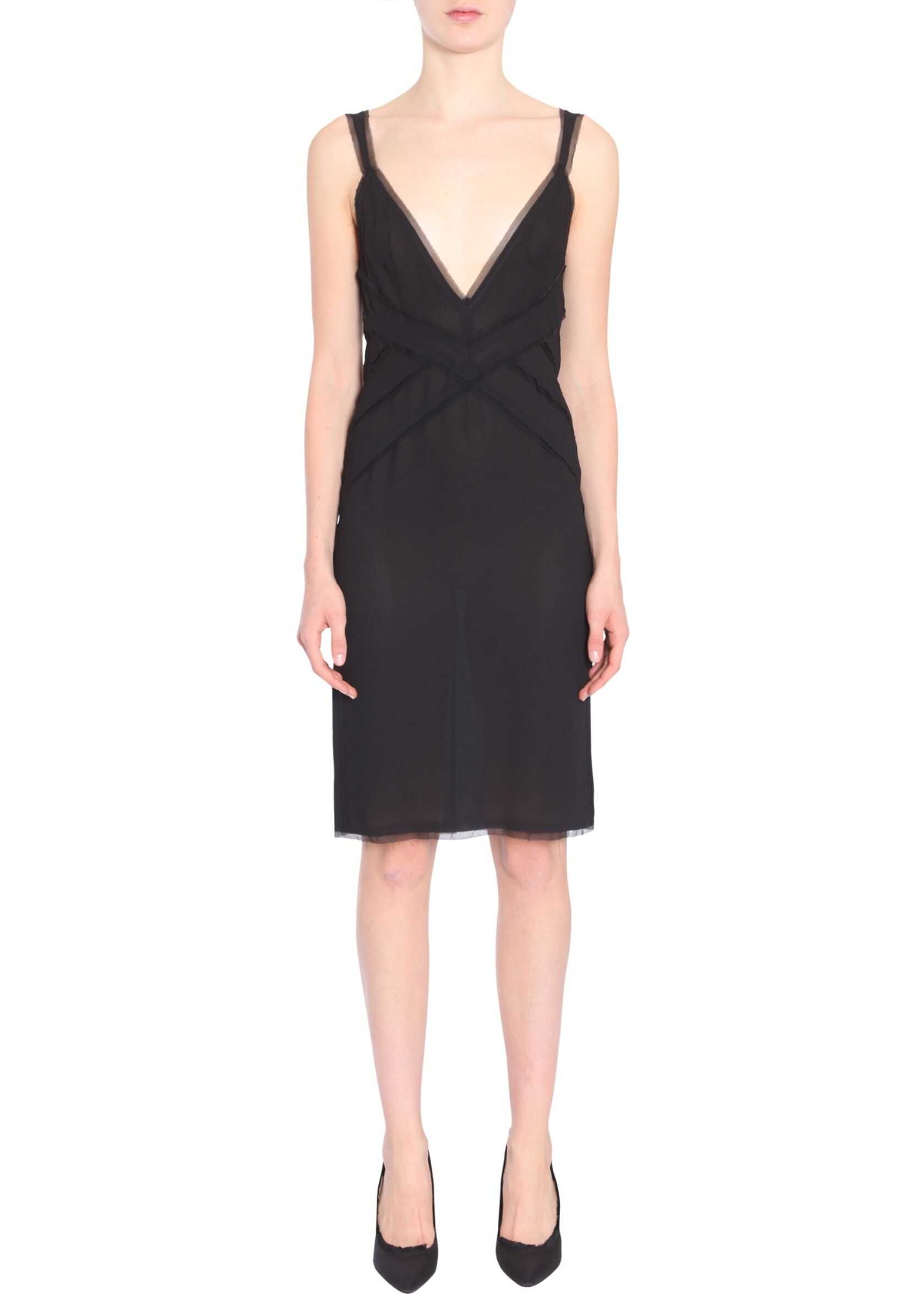 V Collar Dress
