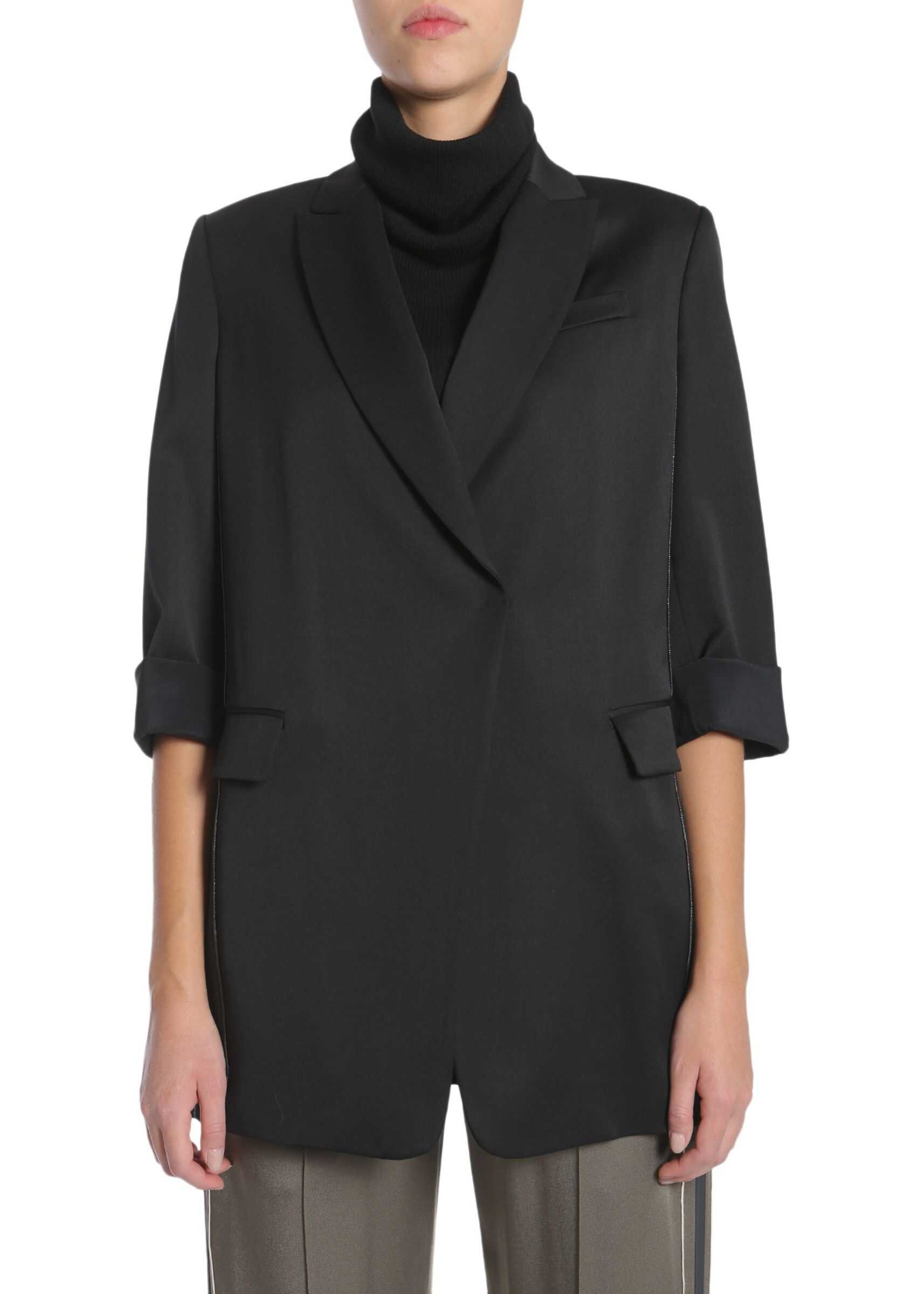 Brunello Cucinelli Jacket With Monili BLACK