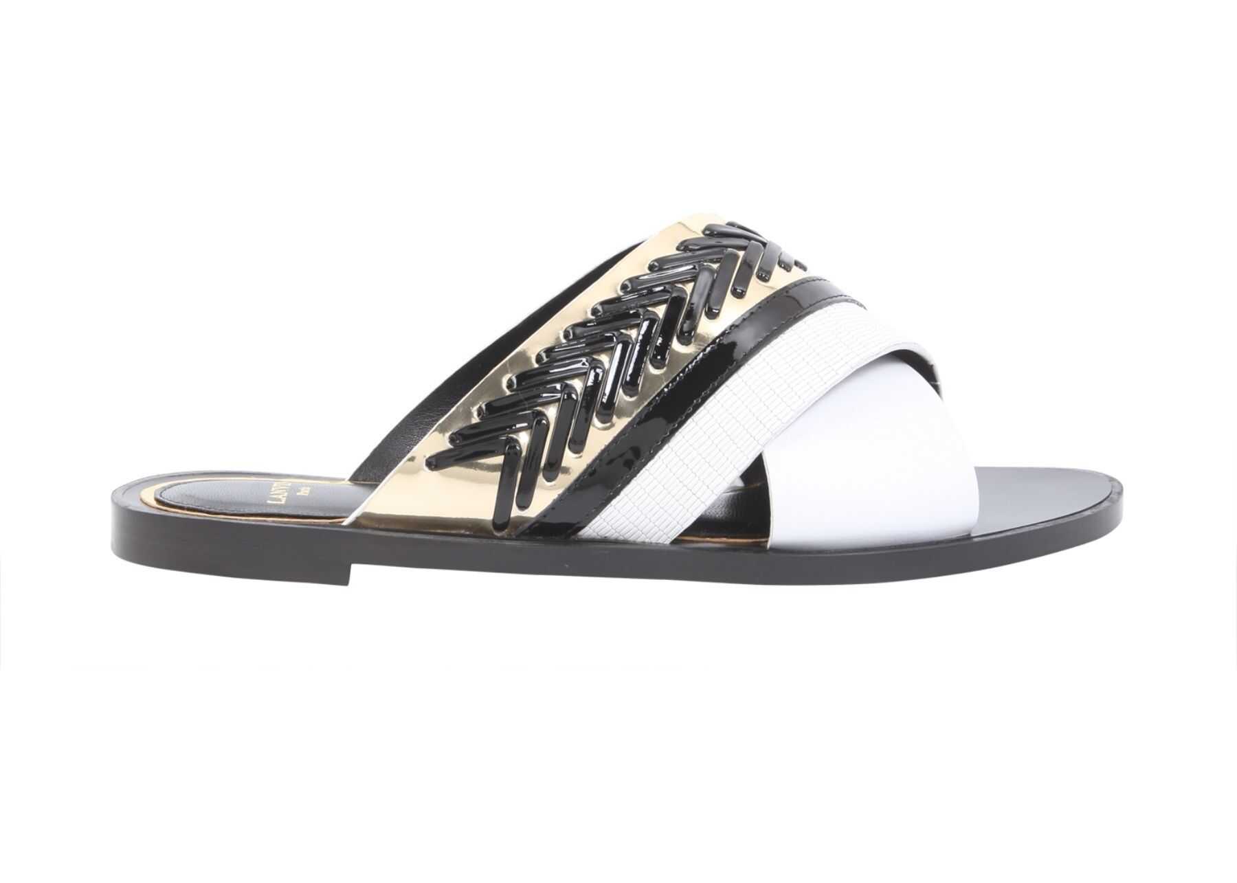 Lanvin Slide Sandals WHITE