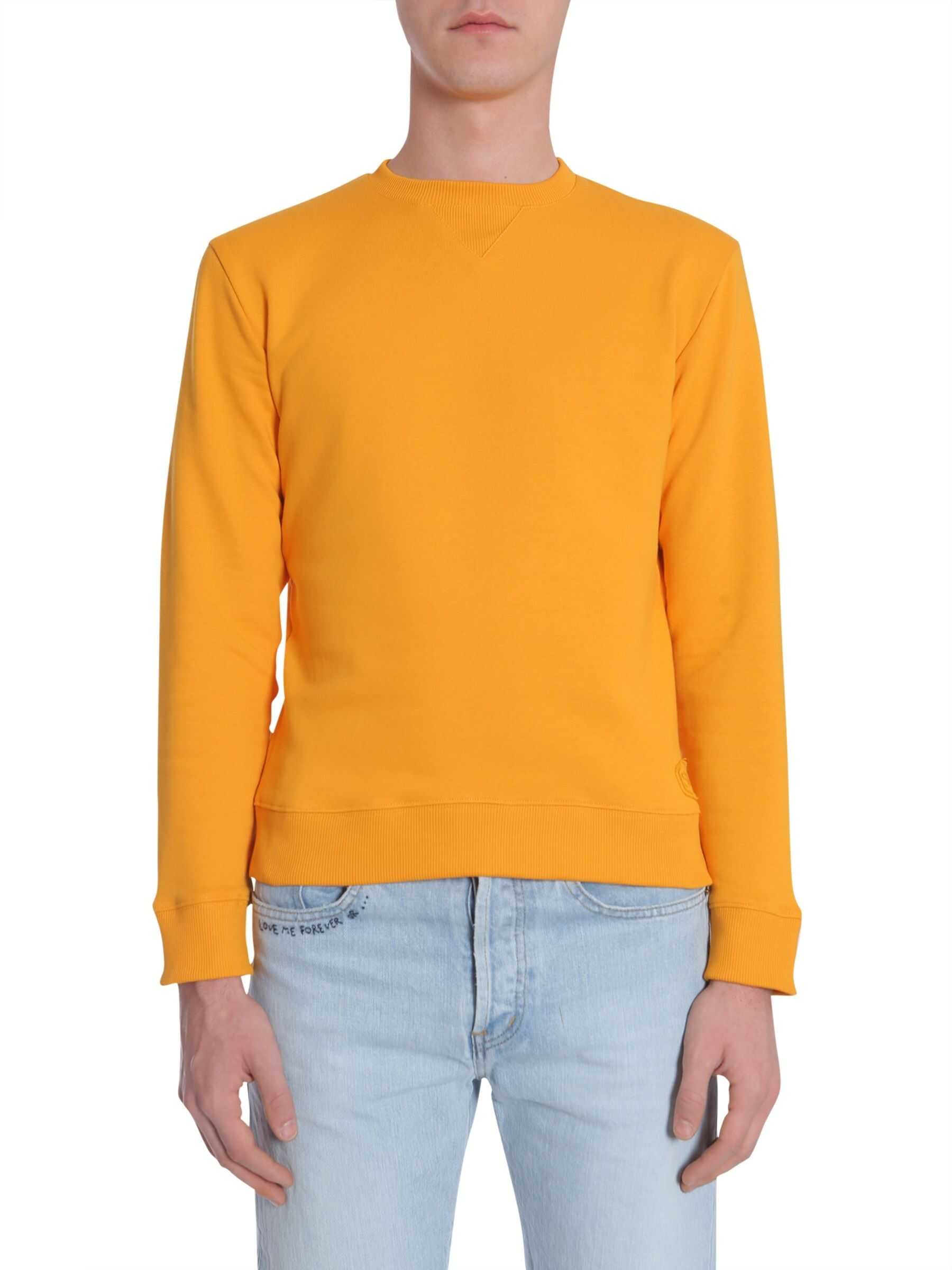 Bluza Saint Laurent Round Collar Sweatshirt YELLOW