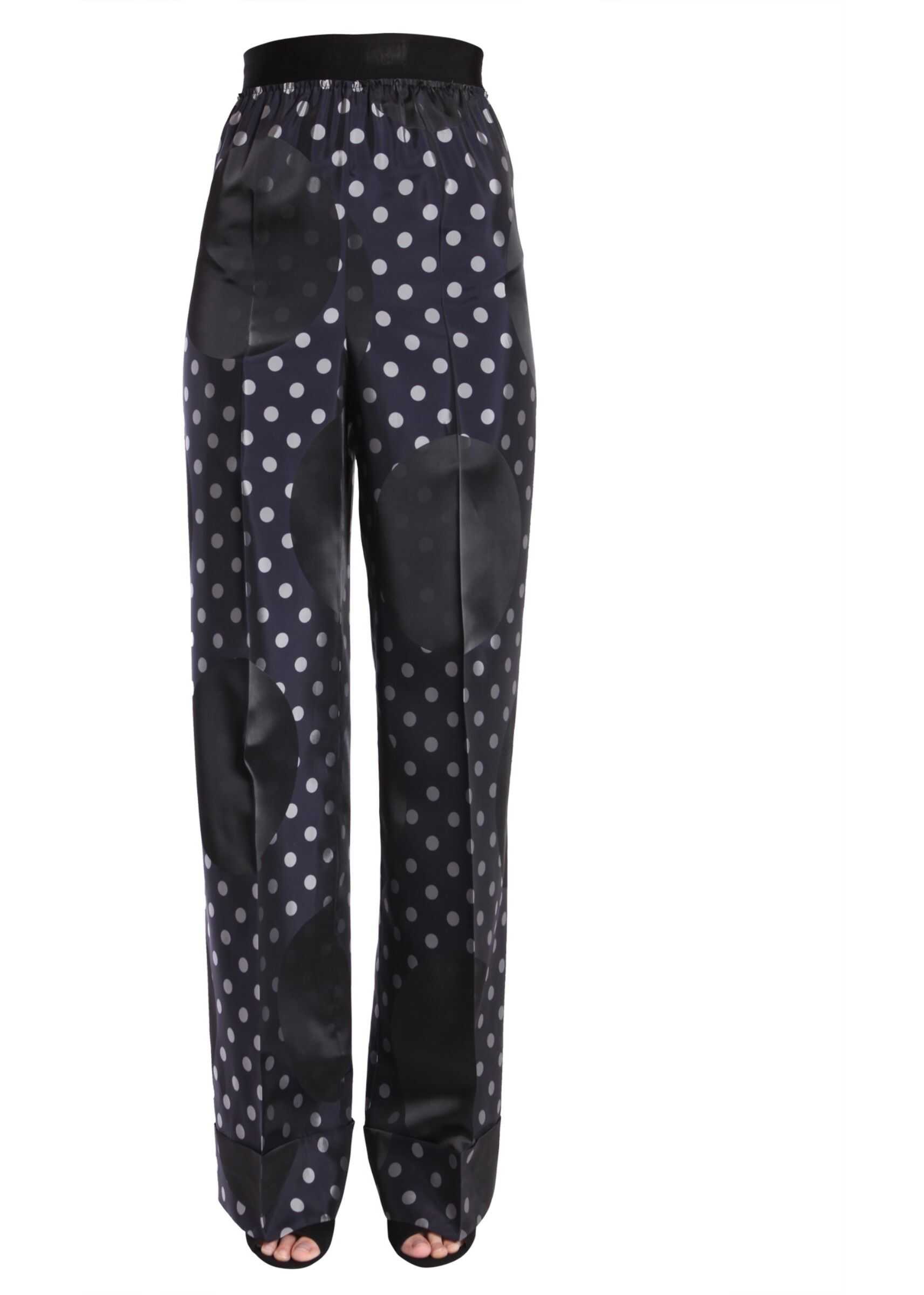 Maison Margiela Polka Dot Organdie Trousers BLUE