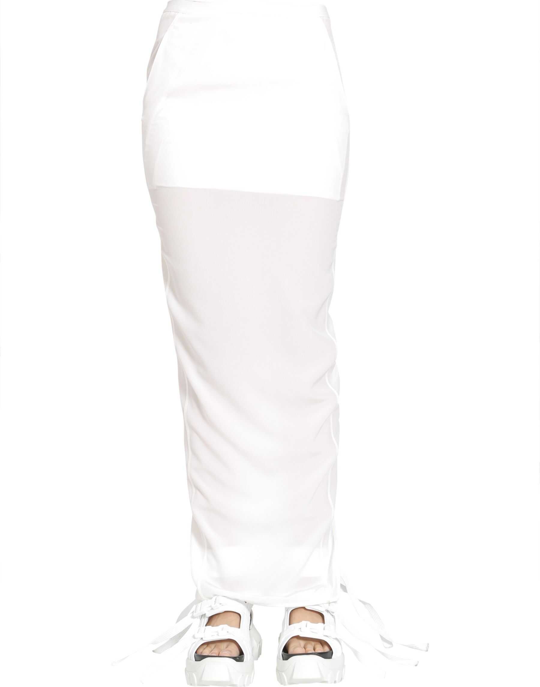 Rick Owens Pull On Pillar Skirt WHITE