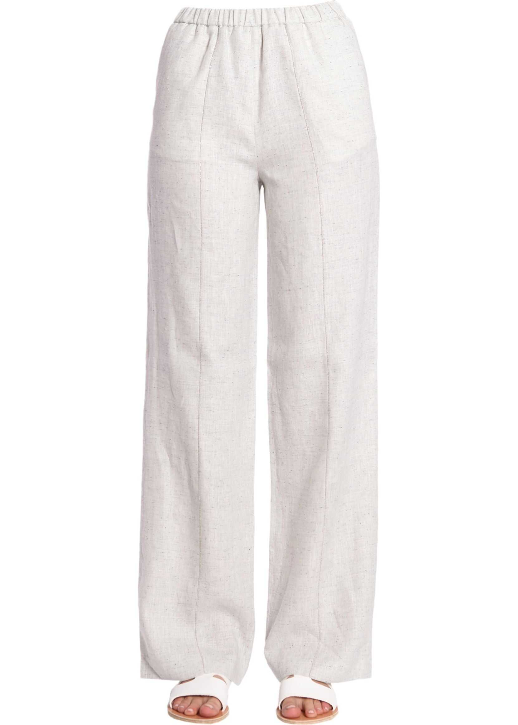 Fabiana Filippi Trousers With Elastic Waistband WHITE