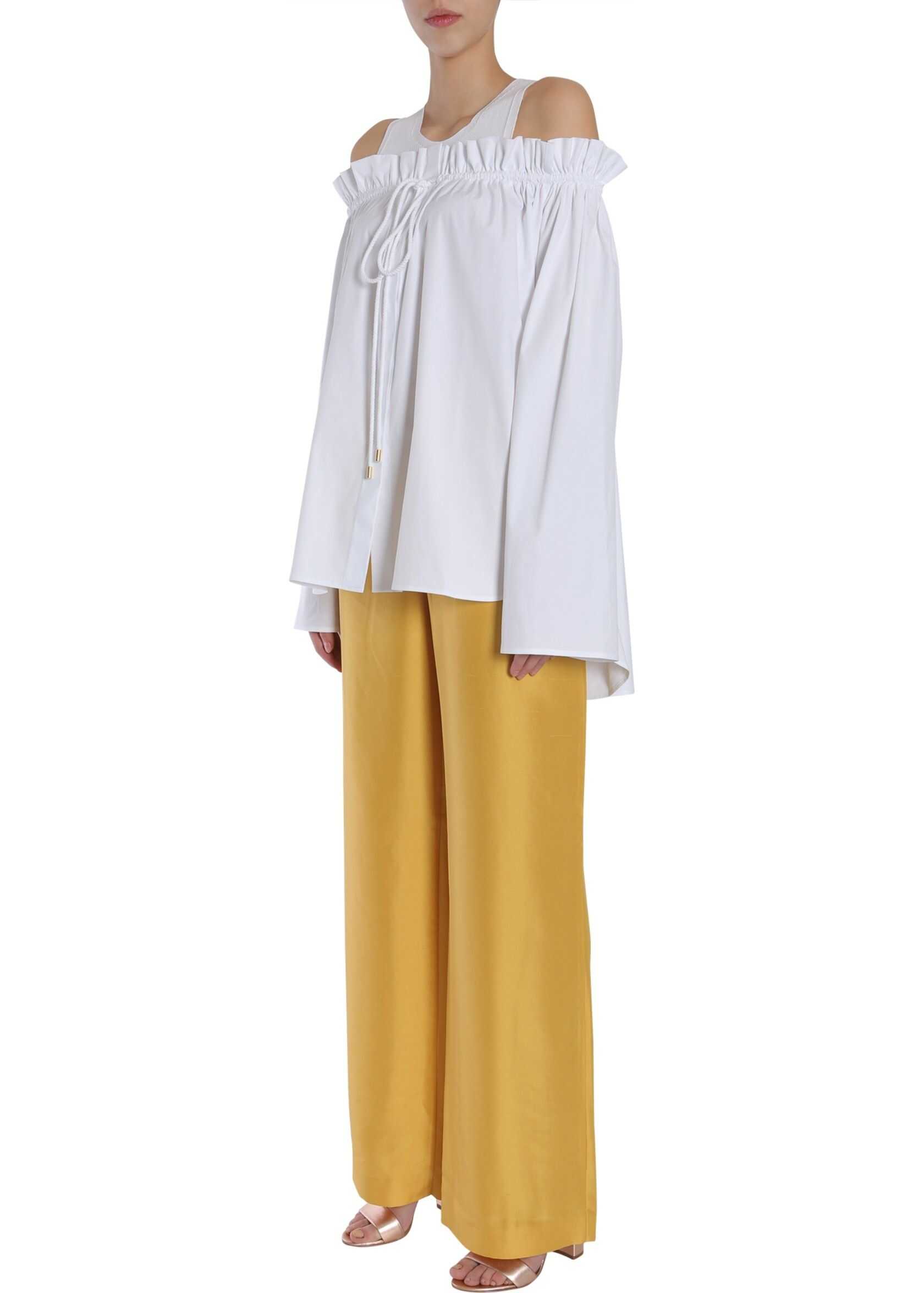 Alberta Ferretti Cotton Poplin Blouse WHITE