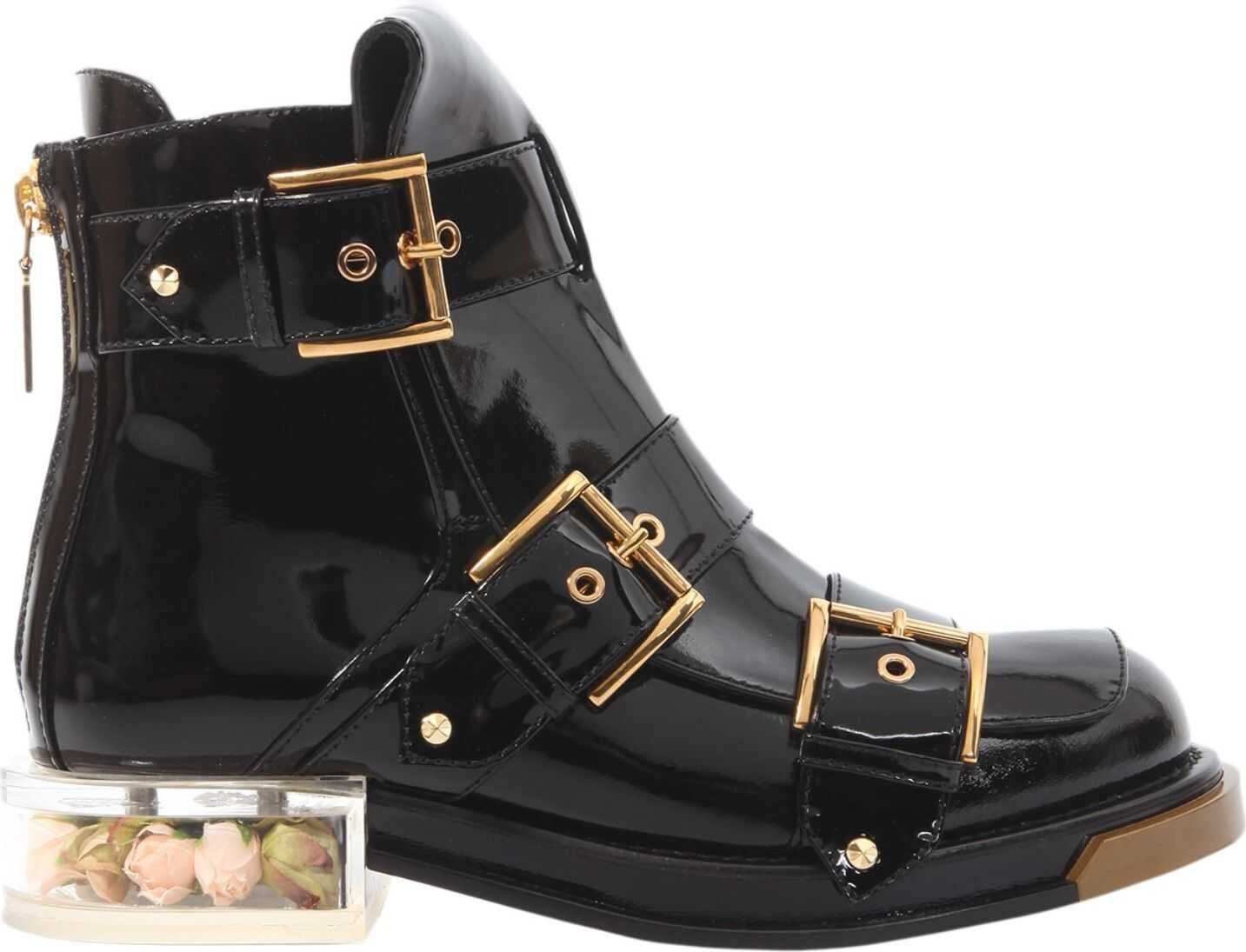 Cizma Alexander McQueen Buckle Boots BLACK
