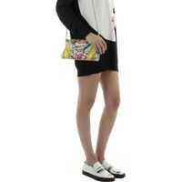 Genti Tip Postas Moschino Capsule Printed Crossbody Clutch