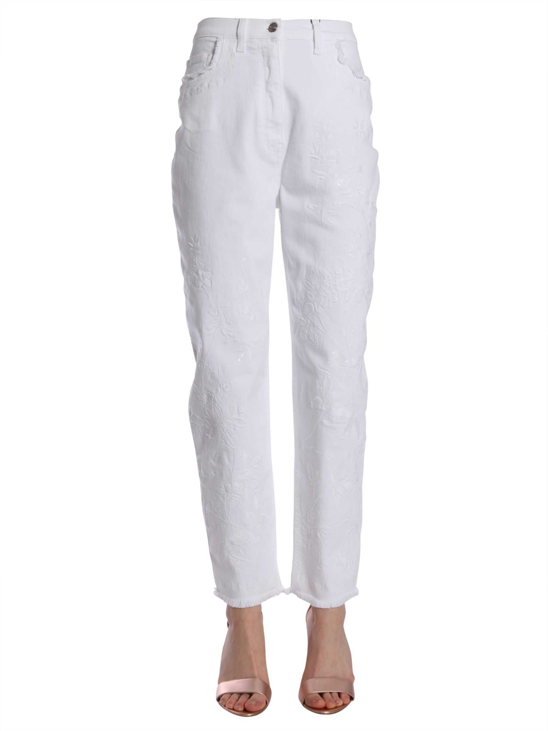 Blug ETRO Embroidered Jeans WHITE