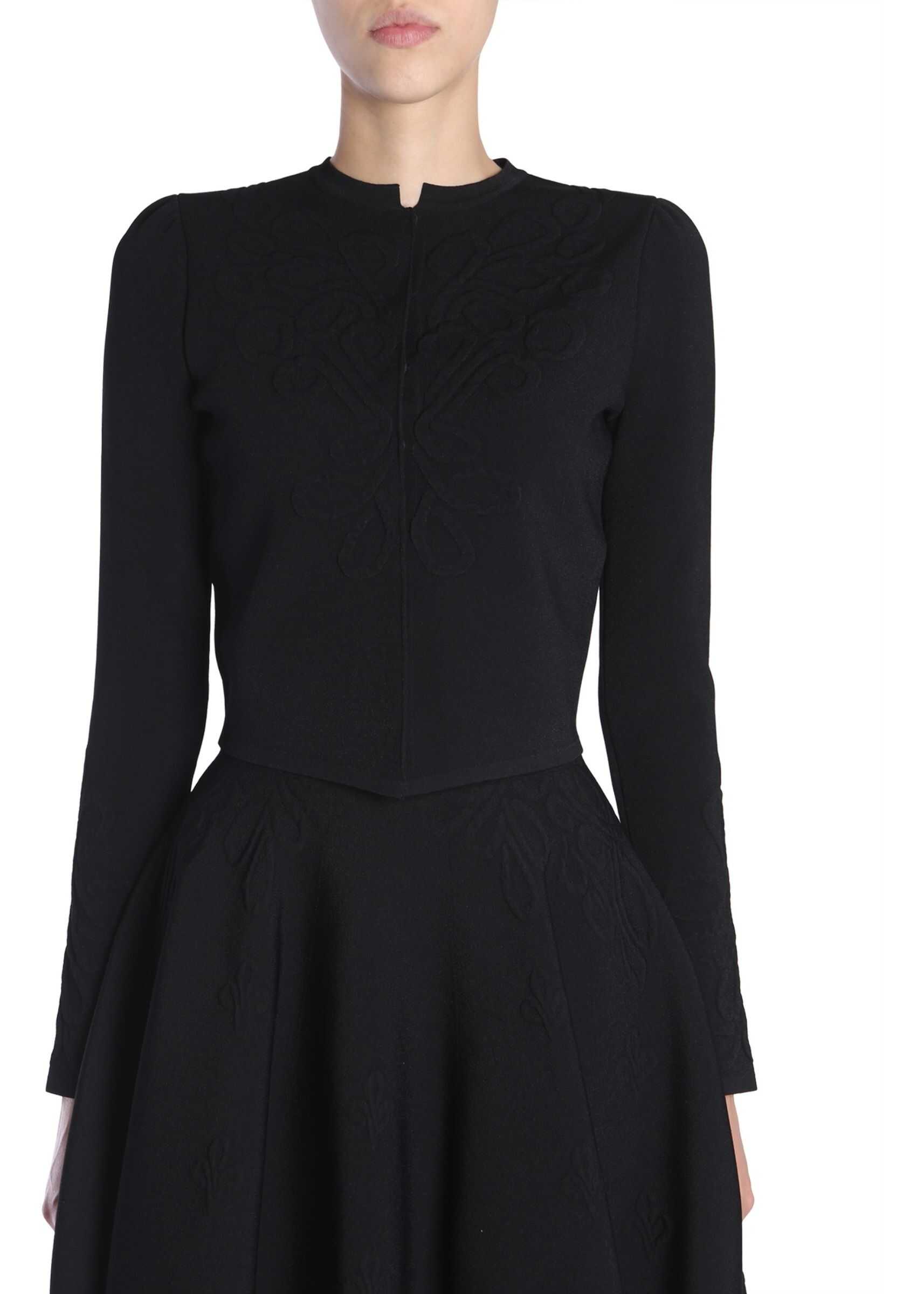 Alexander McQueen Round Collar Cardigan BLACK
