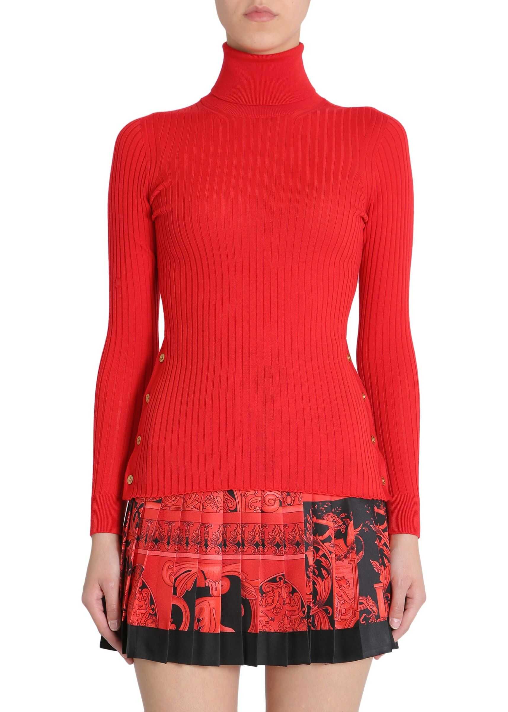 Versace Turtleneck Jumper RED