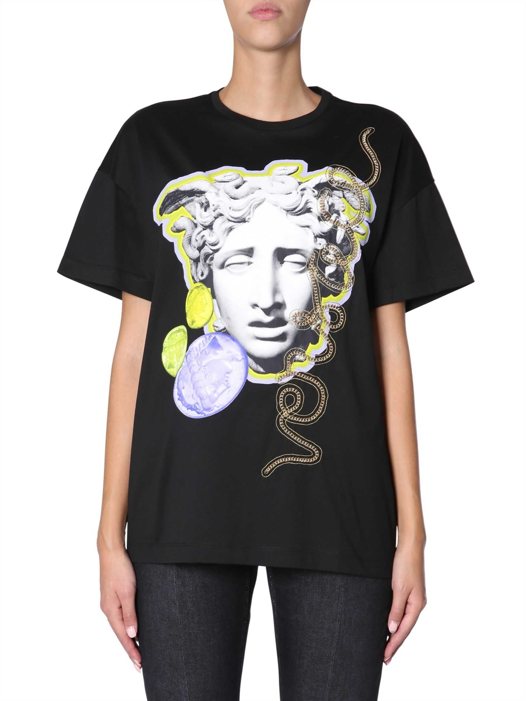 Versace Medusa Head Printed T-Shirt BLACK