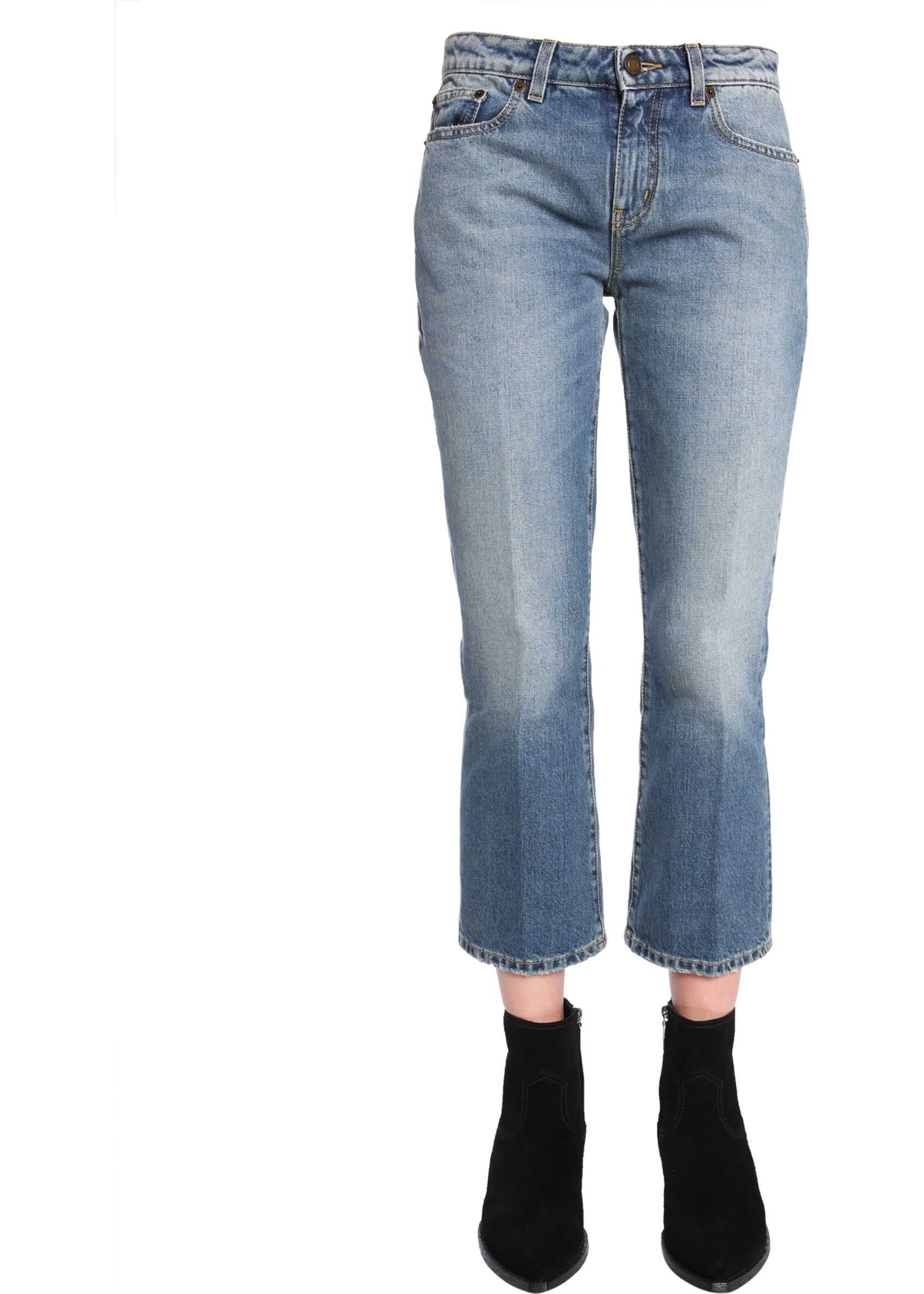 Blug Saint Laurent Cropped Jeans BLUE