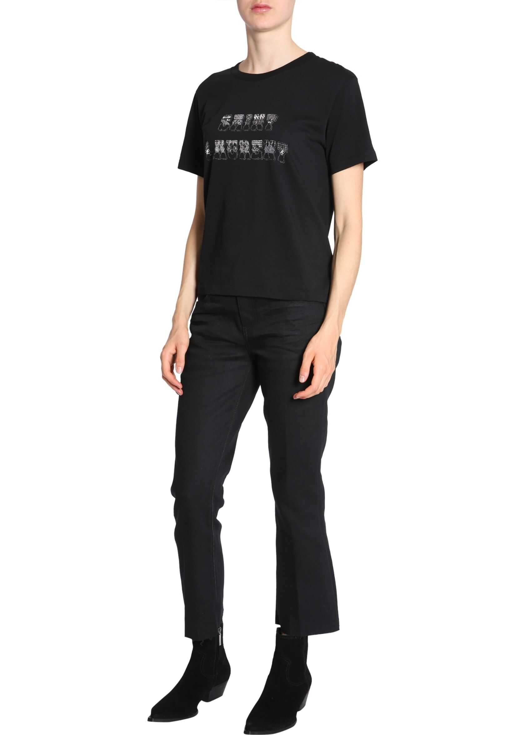 Saint Laurent ‘70S Saint Laurent Logo T-Shirt BLACK