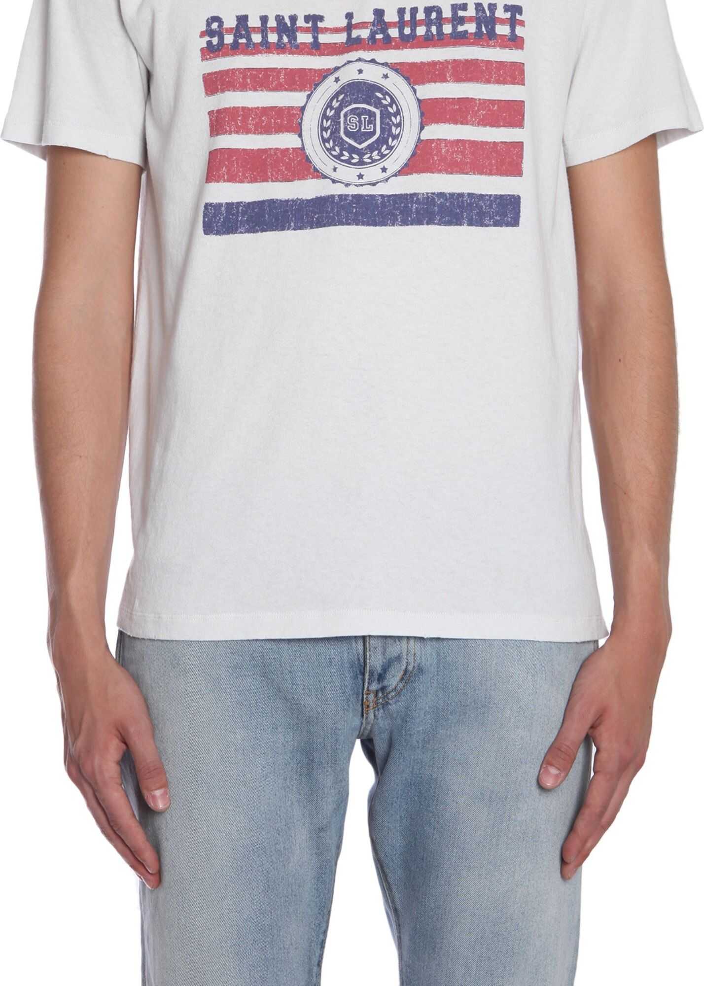 T-Shirt With Saint Laurent University Print