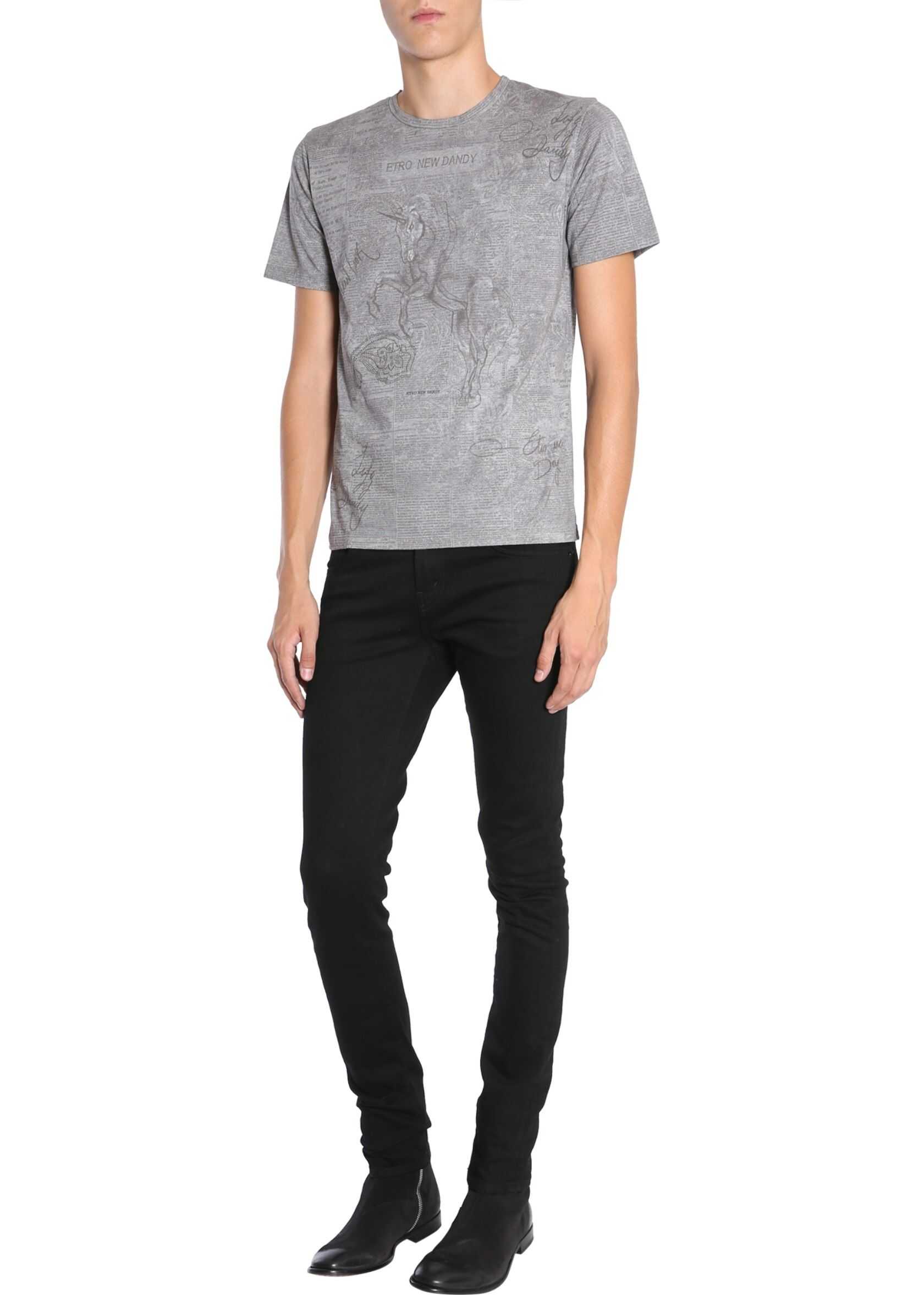 ETRO Round Neck T-Shirt GREY
