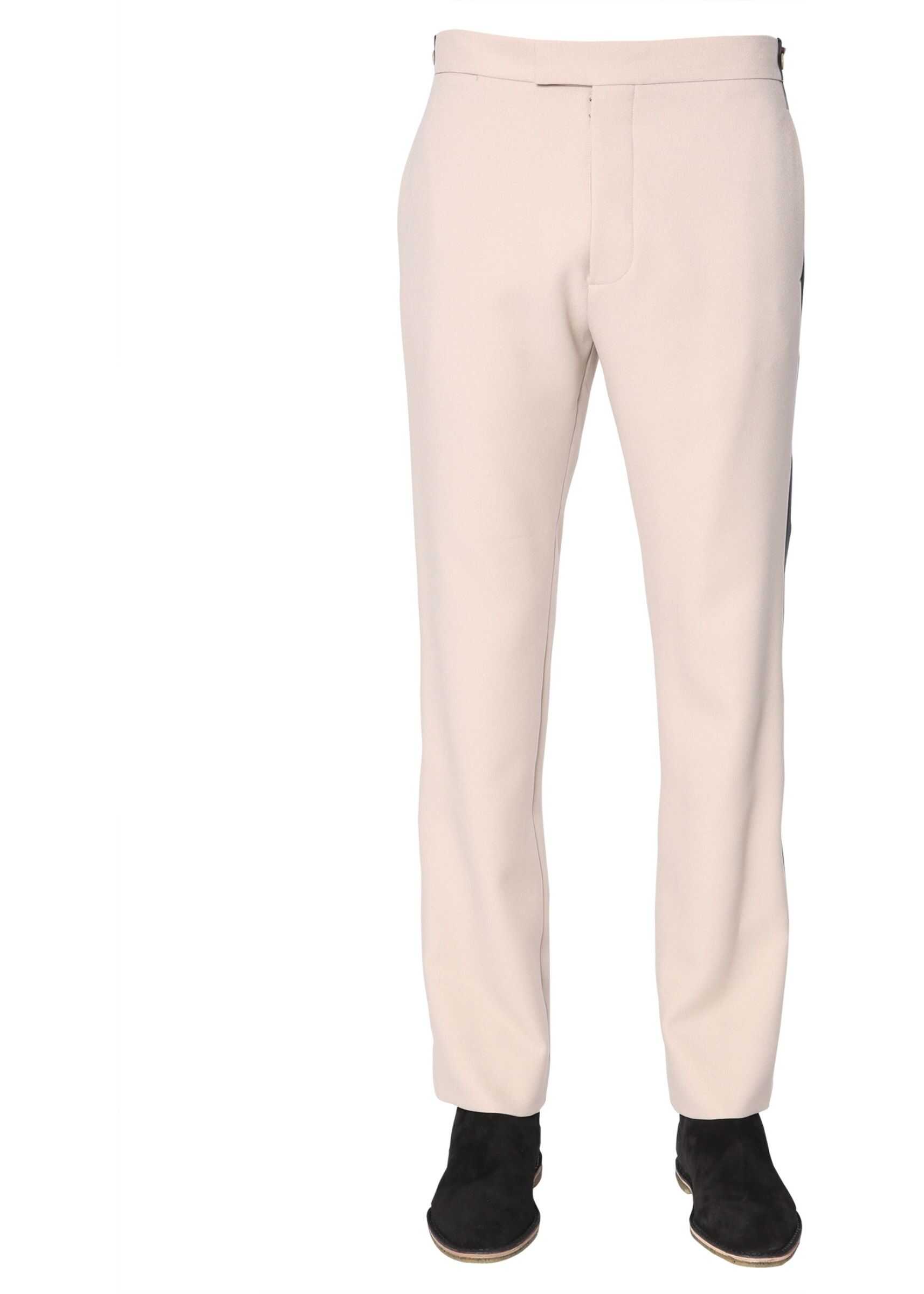 Maison Margiela Trousers With Contrasting Band BEIGE