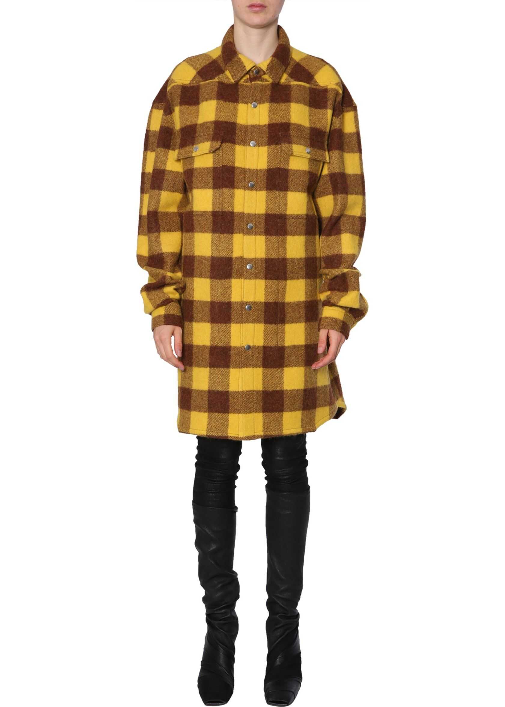 Rick Owens Oversize-Fit Shirt YELLOW