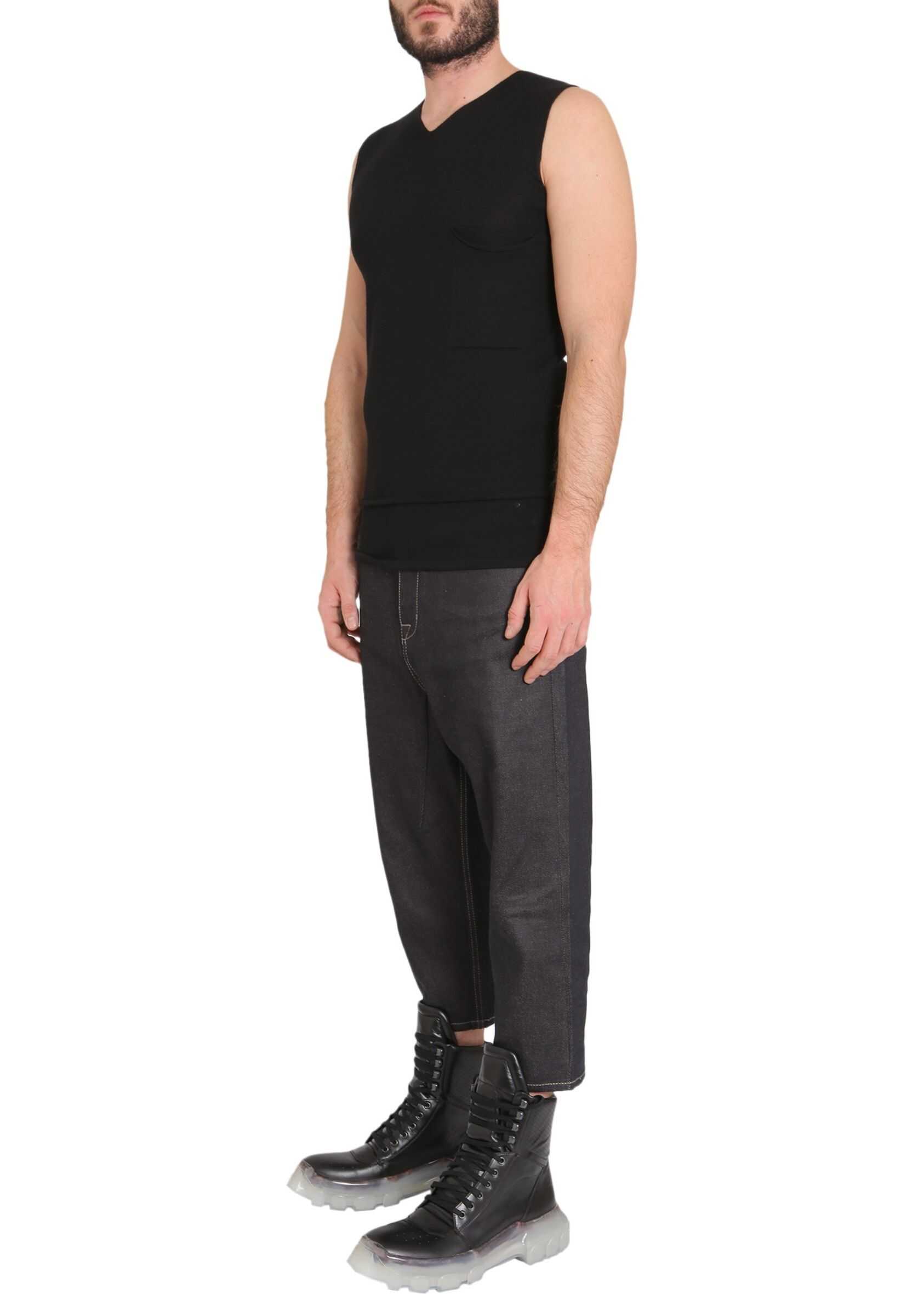 Rick Owens Cotton Jersey Top BLACK