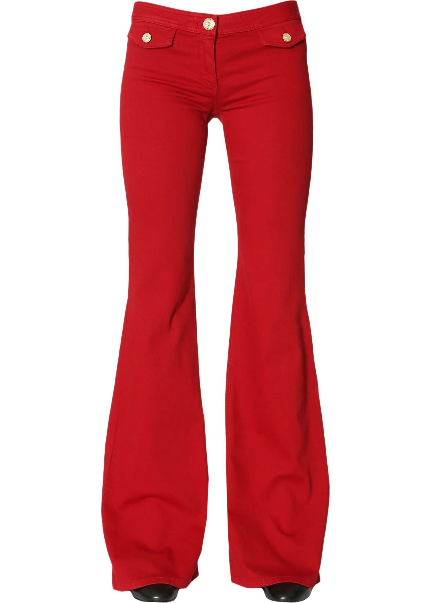 Balmain Flare Trousers RED
