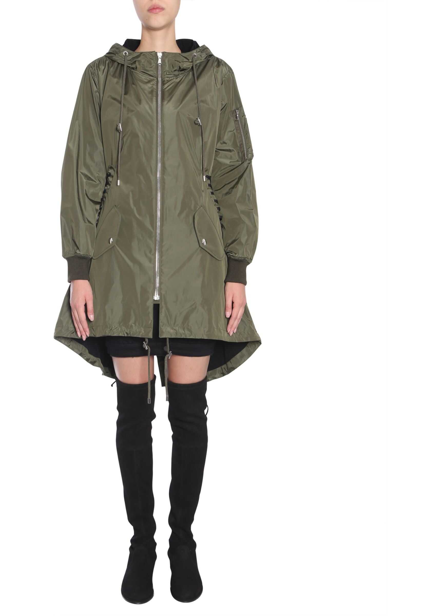 Parka With Lace-Up Detail