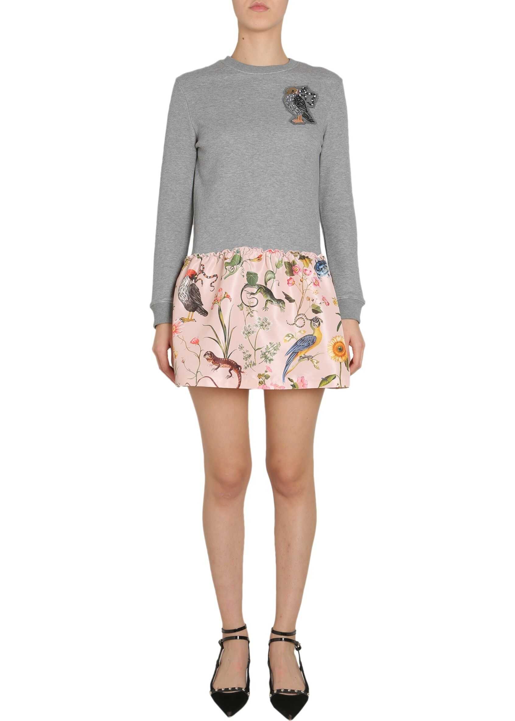 RED VALENTINO Fleece Dress GREY