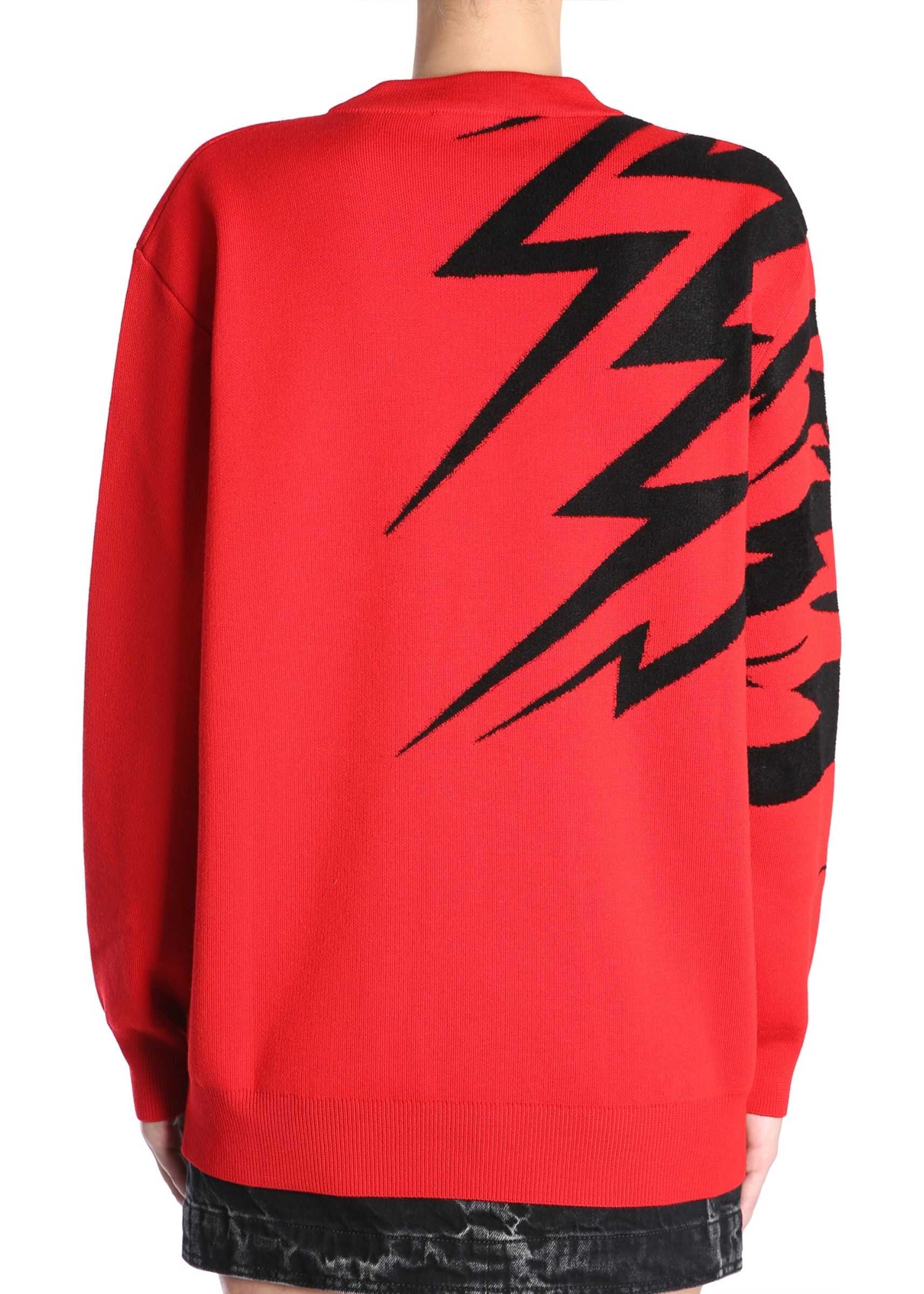 Givenchy Flying Cat Jumper RED
