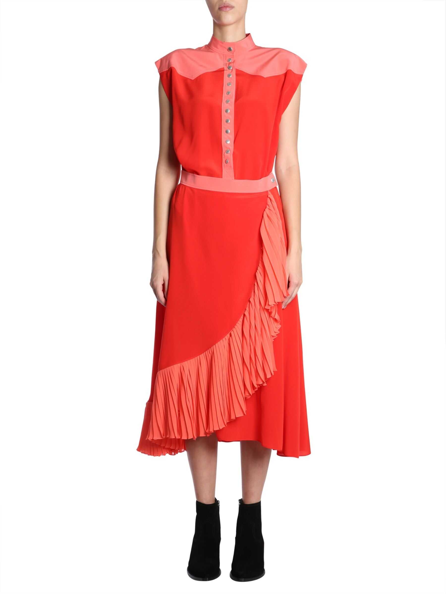 Givenchy Wrap Dress With Ruffles BW209G_10JX600 RED