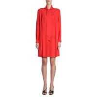 Rochii casual Crepe De Chine Silk Shirt Dress Femei