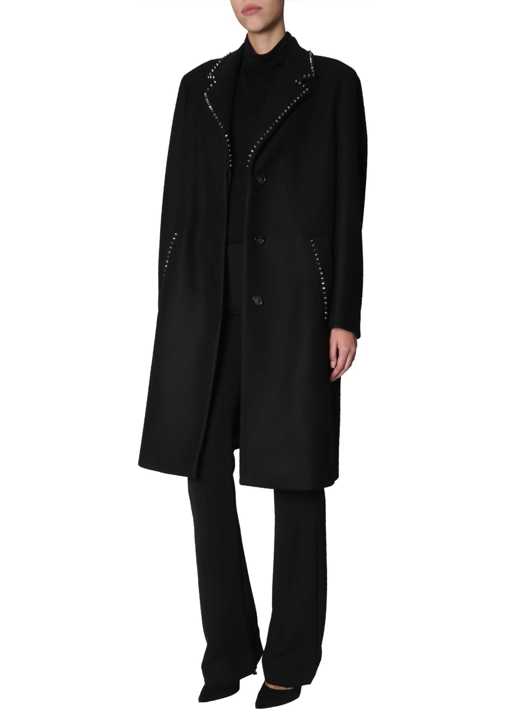 Versace Collection Studded Coat BLACK