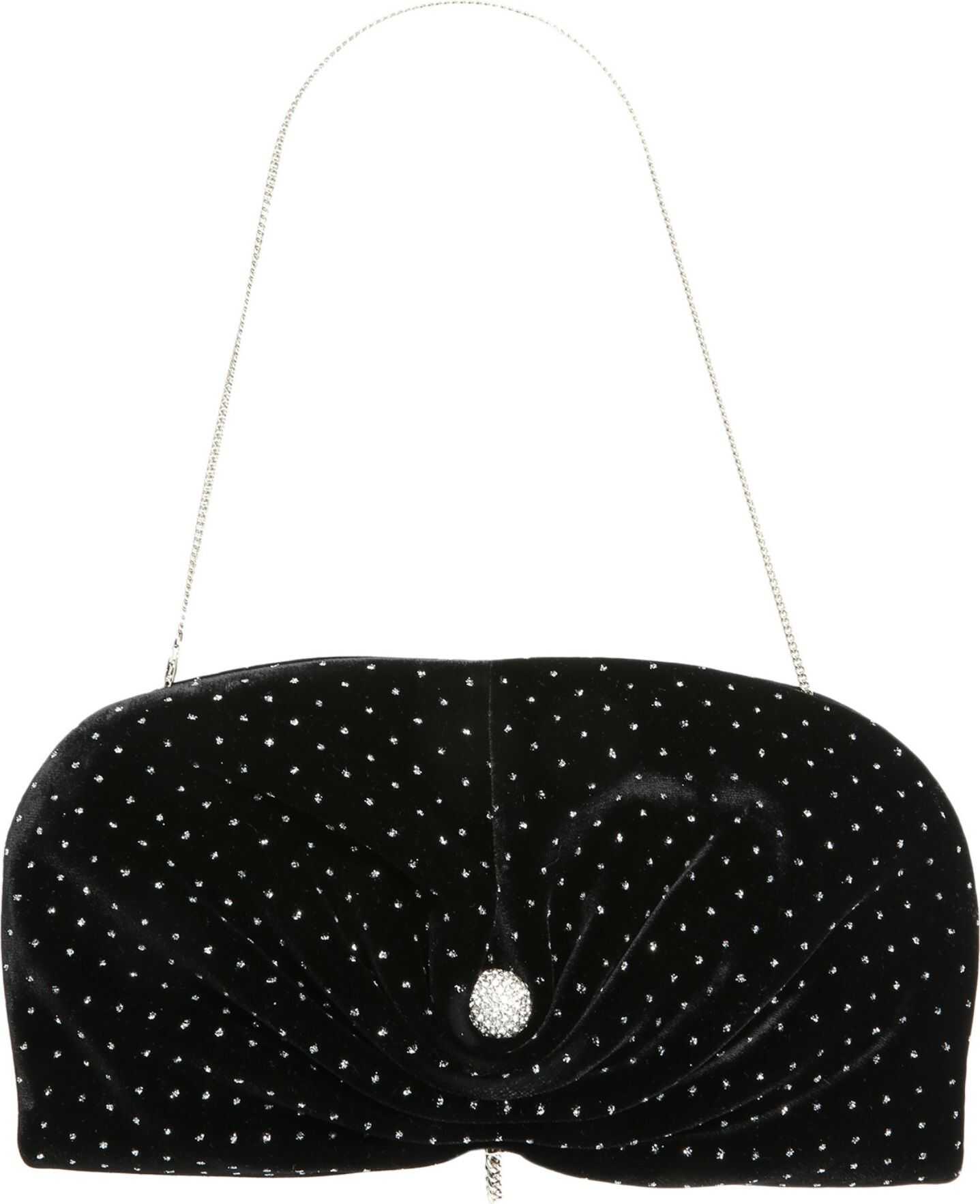 Jimmy Choo Vivien Clutch With Chain Strap BLACK