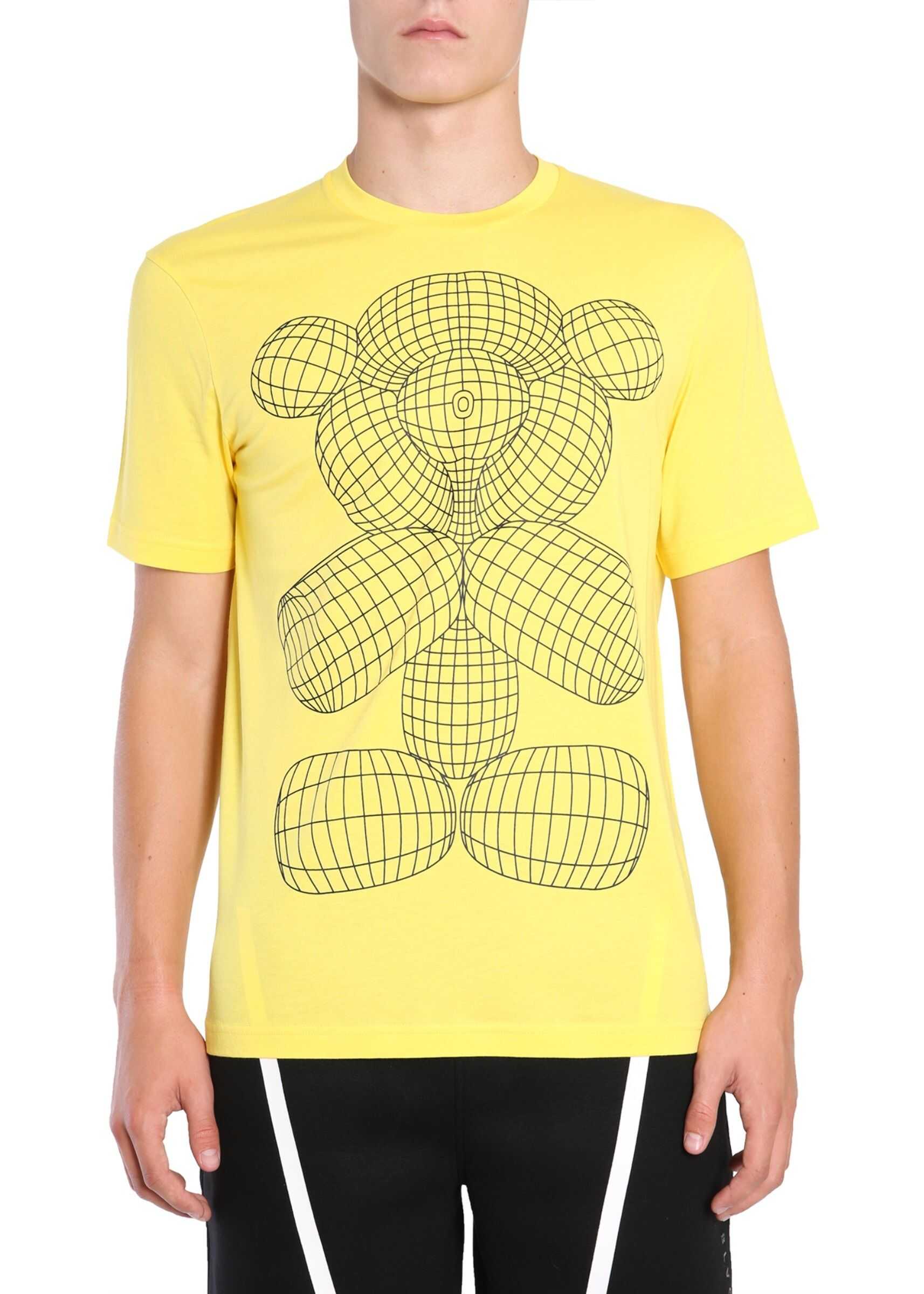 Blackbarrett by Neil Barrett Round Collar T-Shirt YELLOW