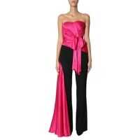 Salopete Jumpsuit With Silk-Draped Inserts Femei