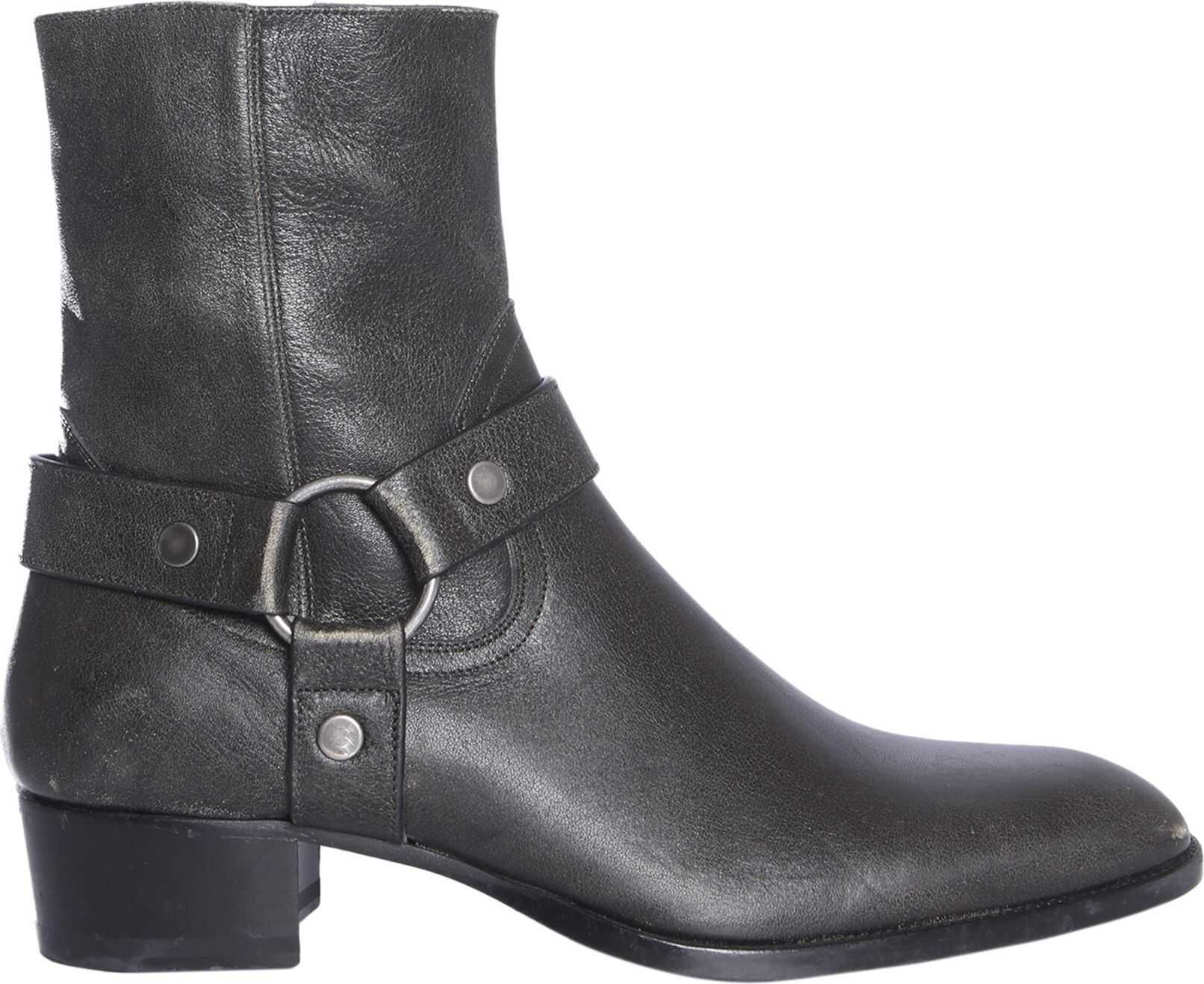 Saint Laurent Leather Boot BLACK