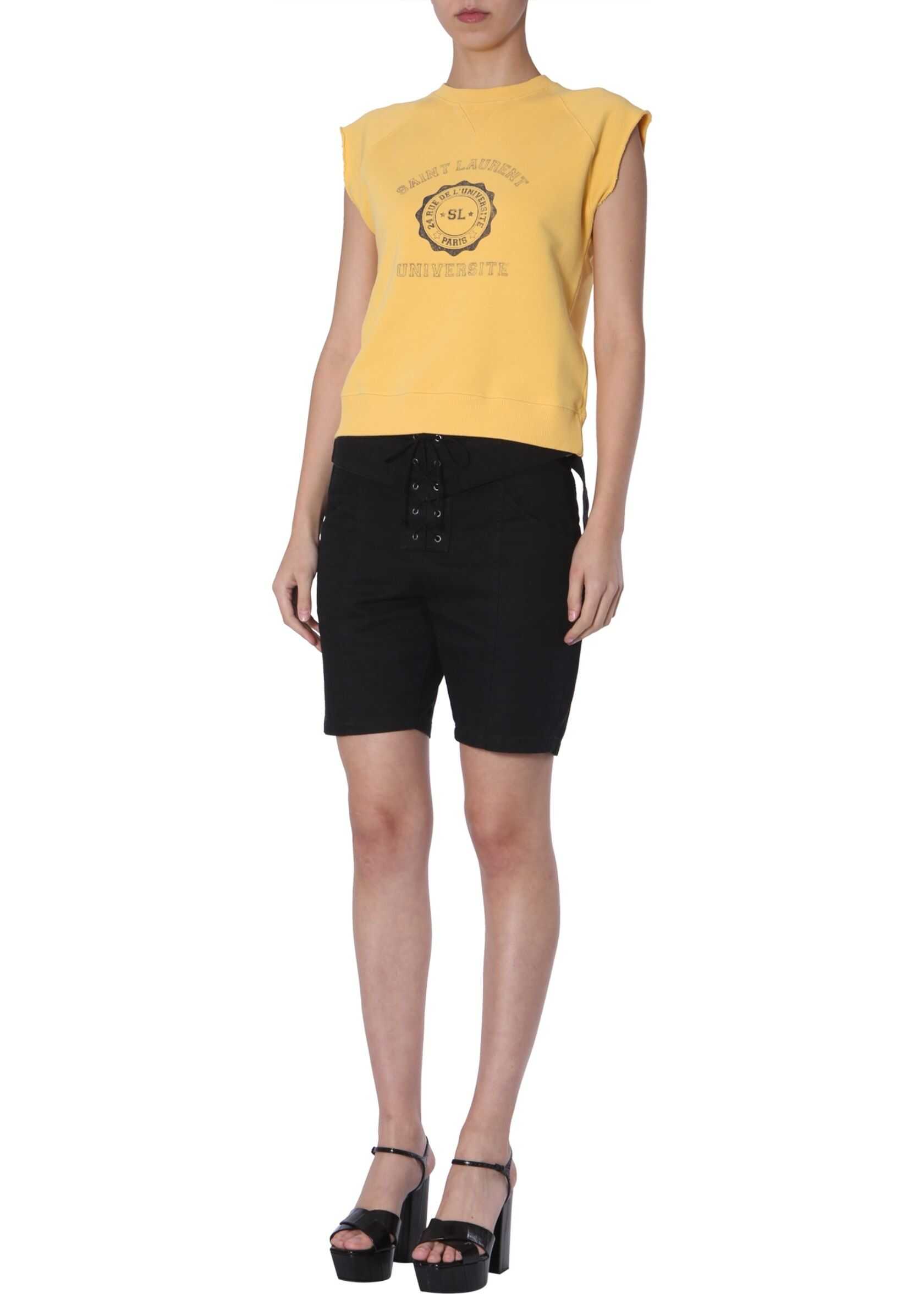 Bluza Saint Laurent Sleeveless Sweatshirt YELLOW