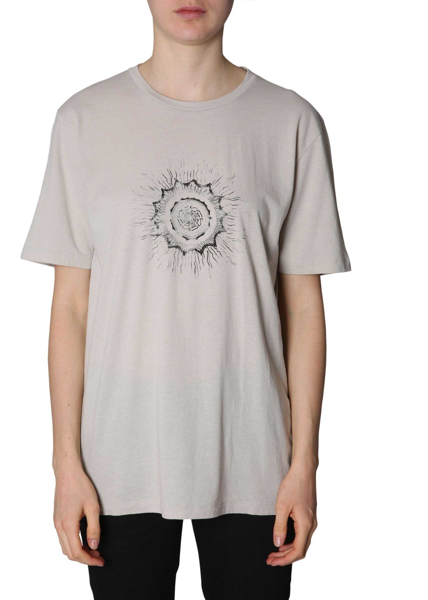 Saint Laurent Crew Neck T-Shirt BEIGE