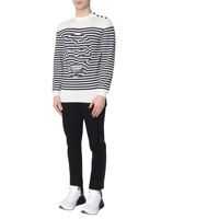 Pulovere casual Alexander McQueen Striped Sweater With Skull Print