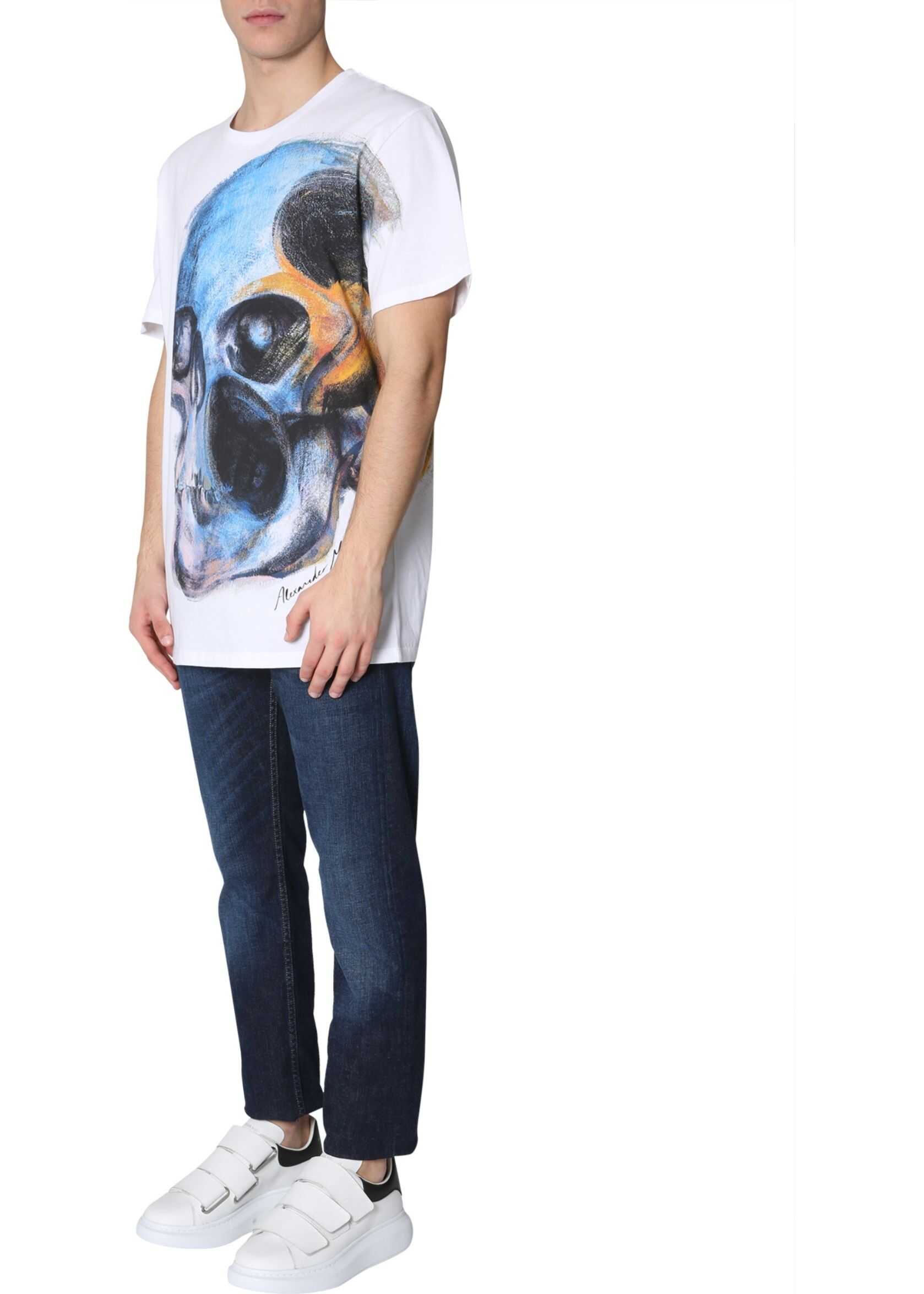 Alexander McQueen Skull Printed T-Shirt WHITE