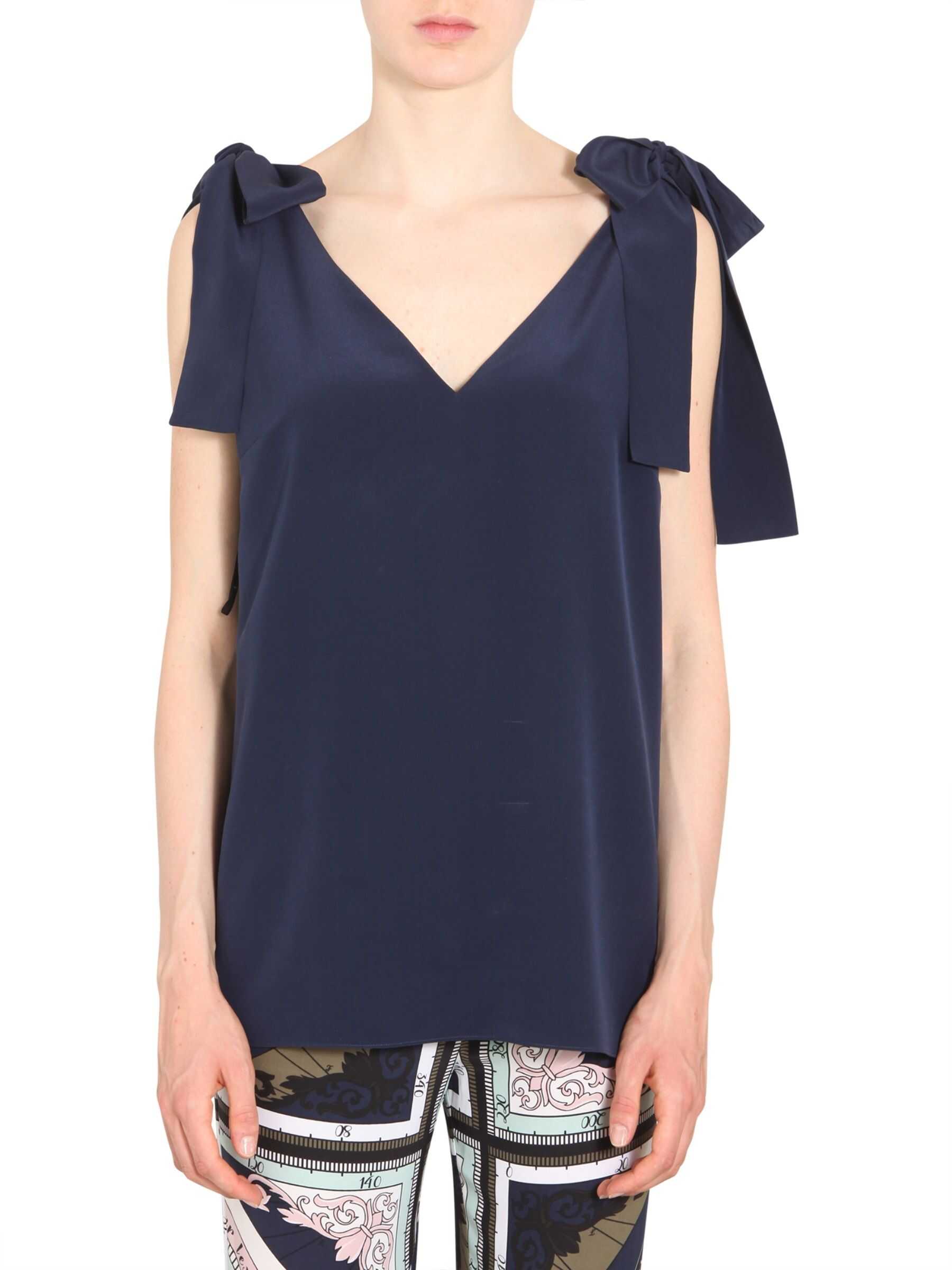 Tory Burch Silk Top BLUE