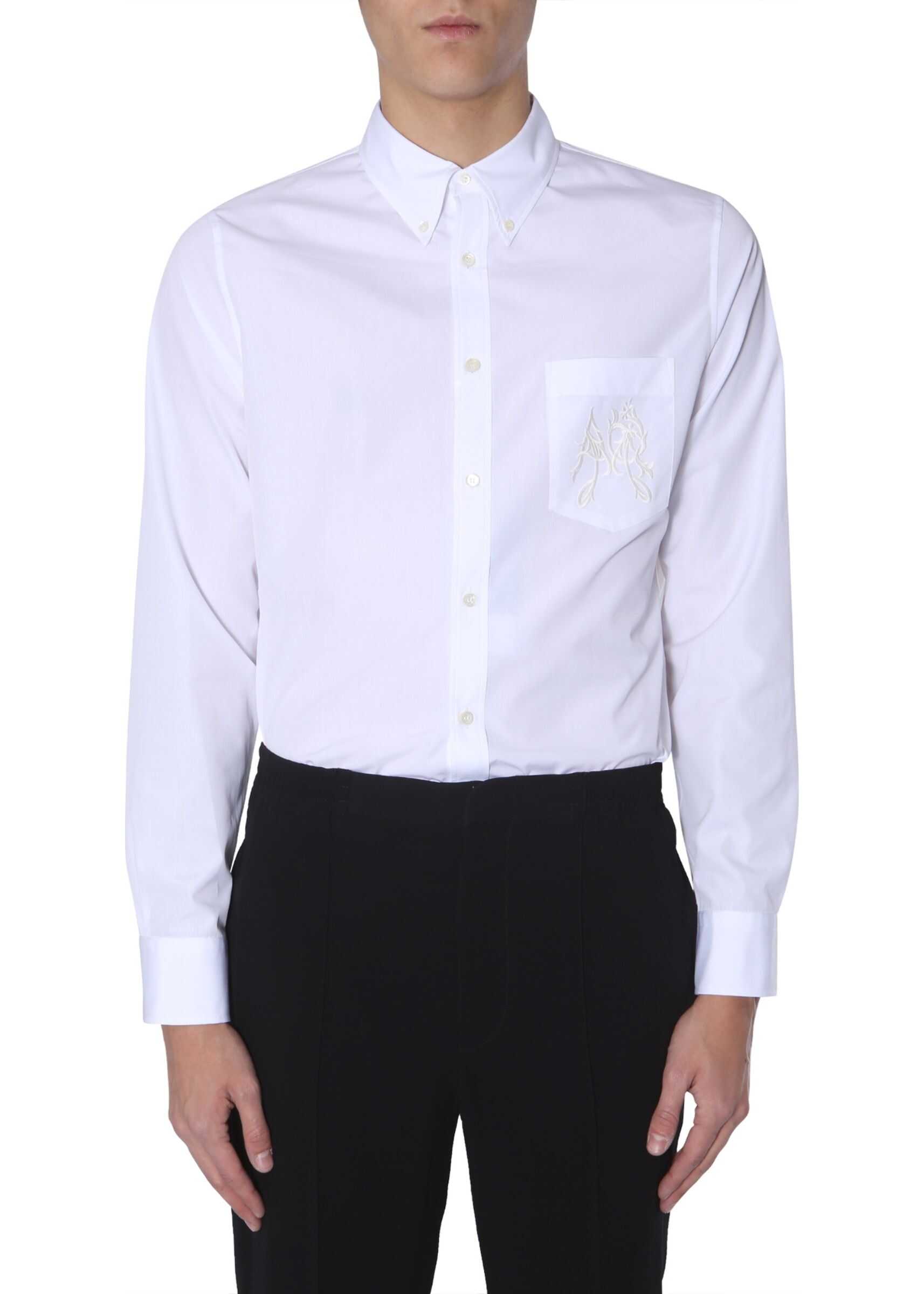 Camasa Alexander McQueen Cotton Poplin Shirt WHITE