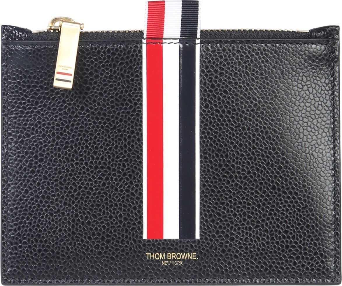 Thom Browne Coin Holder With Stripe Inlay BLACK
