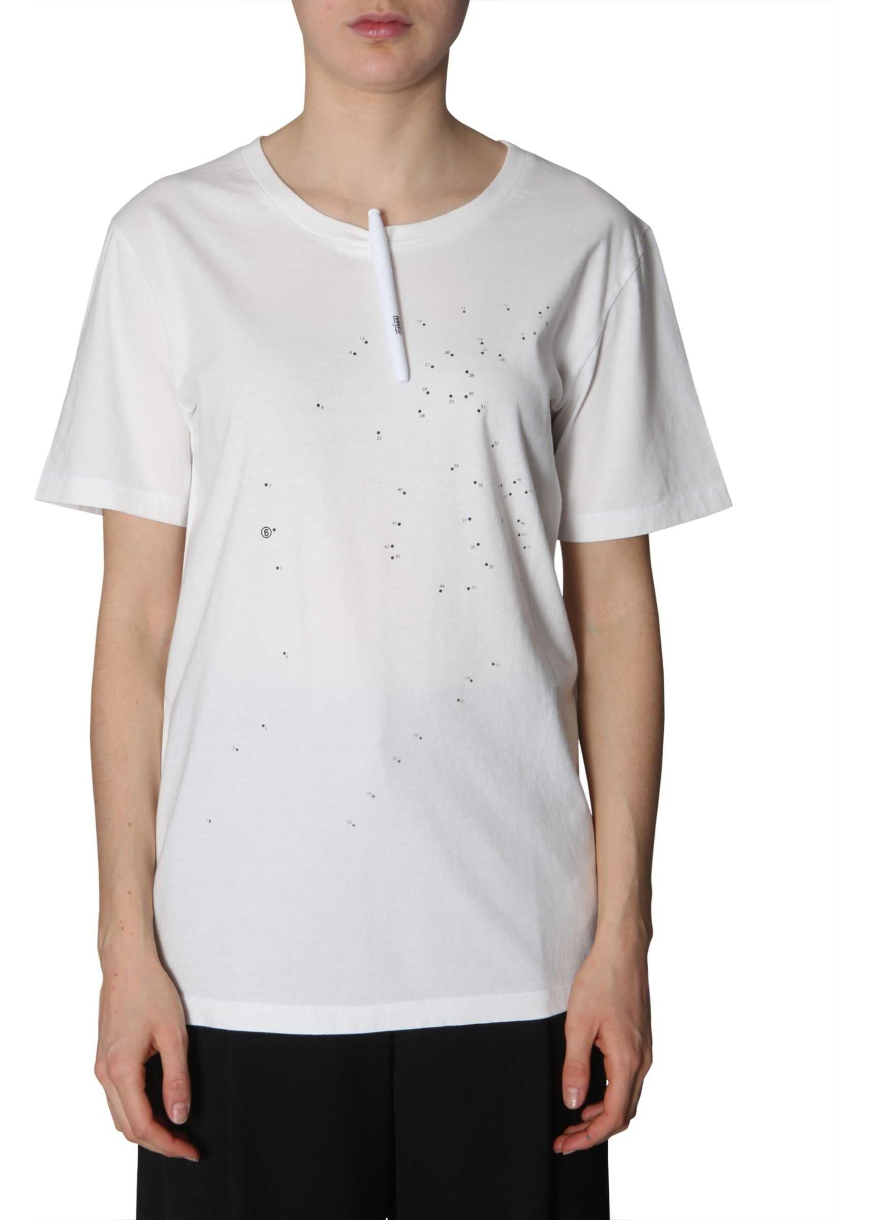 MM6 Maison Margiela Connect-The-Dot T-Shirt WHITE