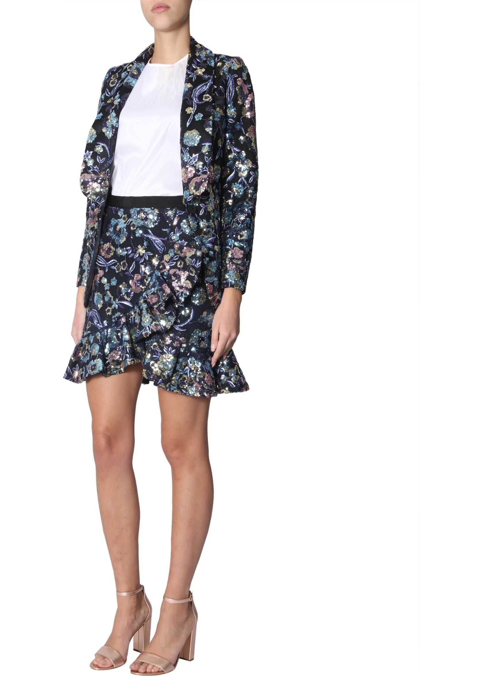Self-Portrait Jacket With Floral Embroidery MULTICOLOUR