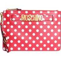 Genti mini Pois Leather Pouch Femei