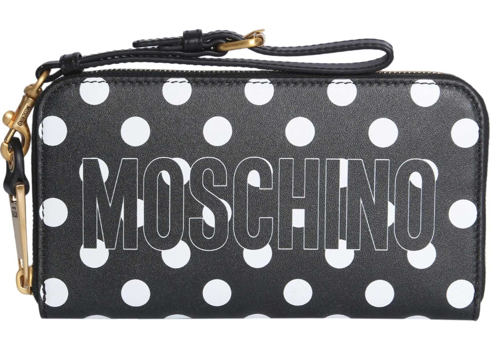 Moschino Zip Around Wallet BLACK