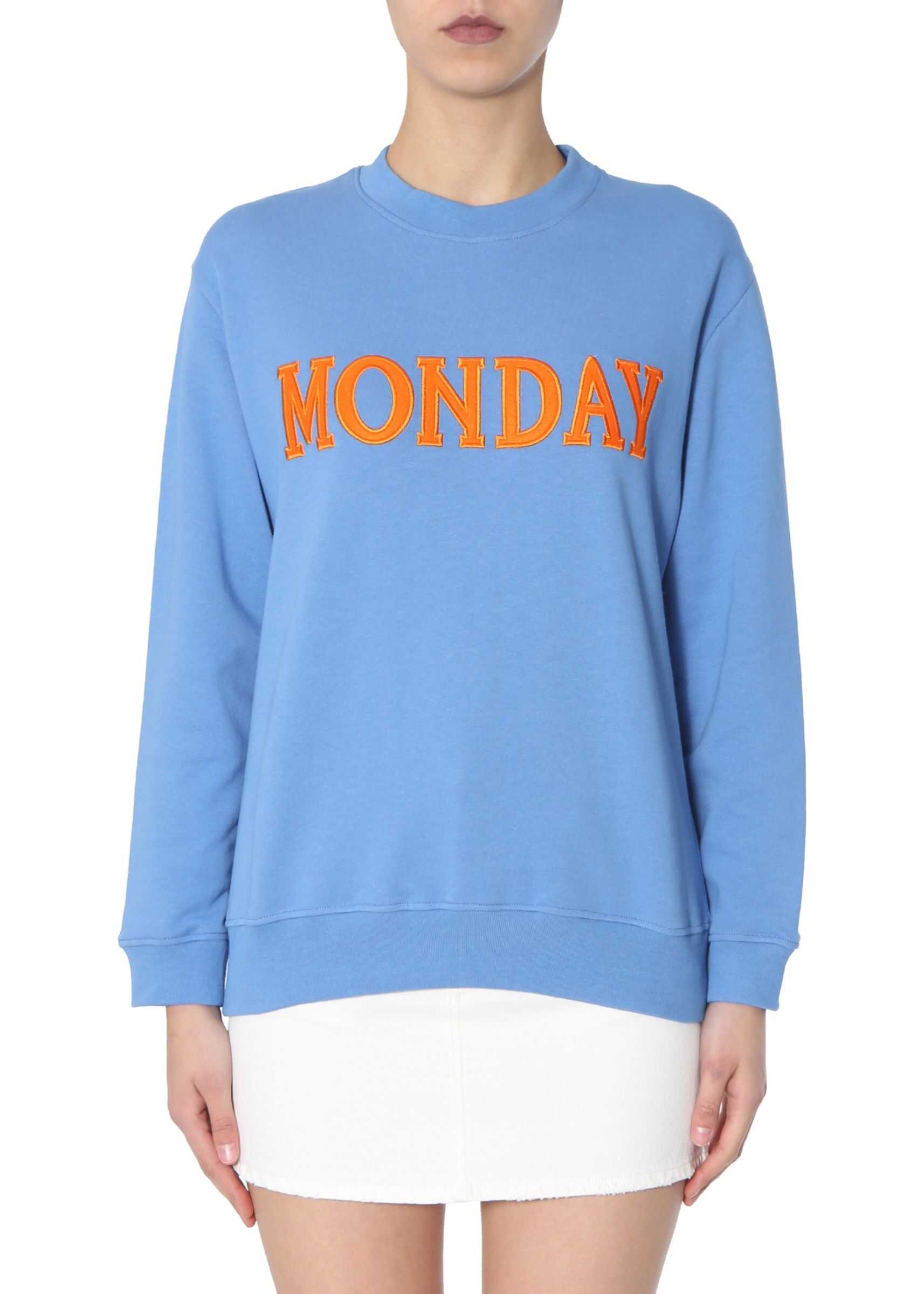 Bluza Alberta Ferretti Crew Neck Sweatshirt AZURE