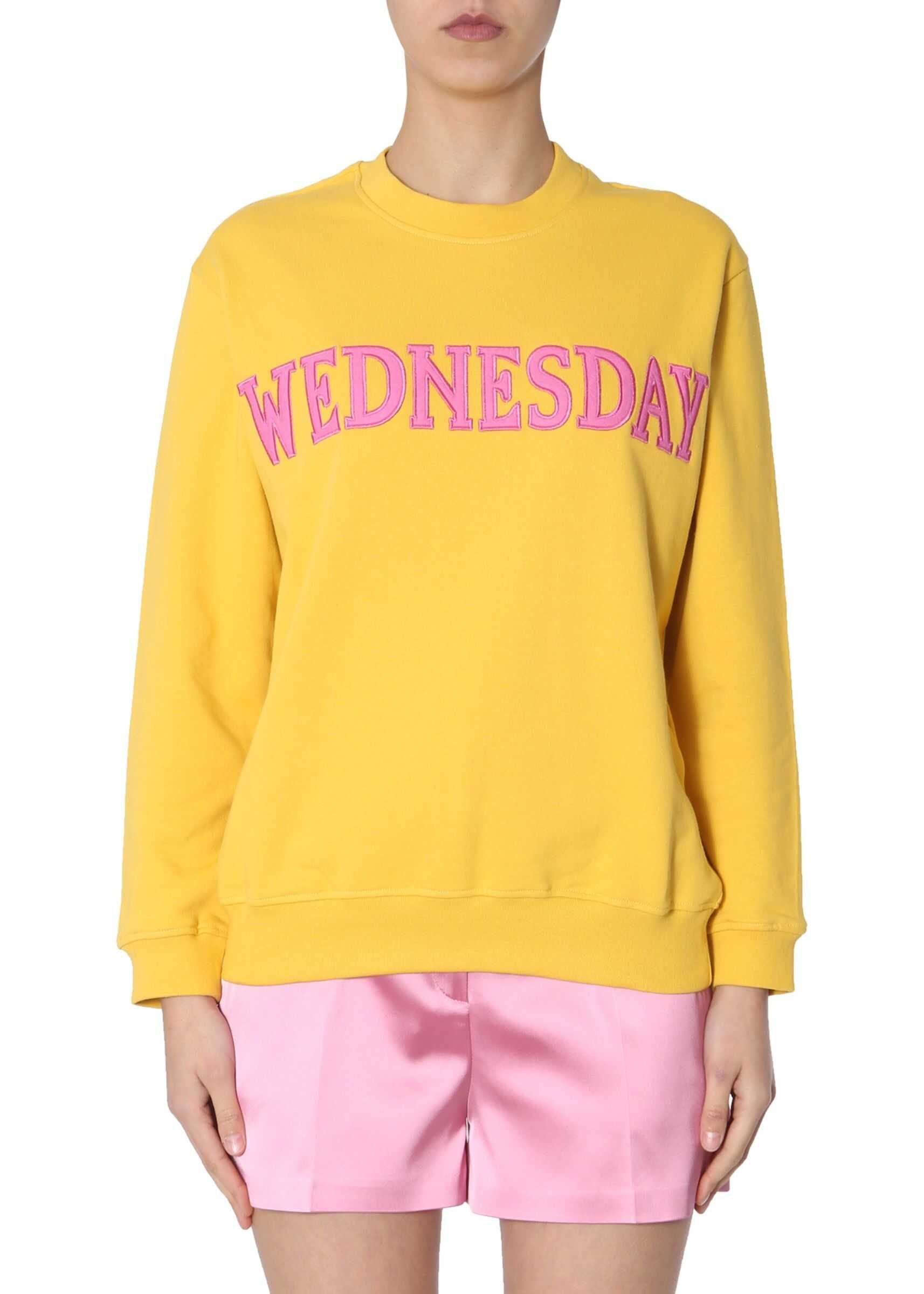 Bluza Alberta Ferretti Crew Neck Sweatshirt YELLOW