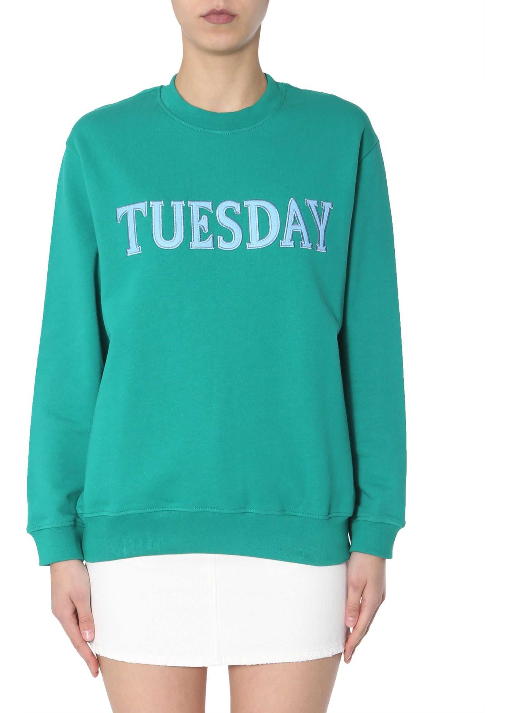 Bluza Alberta Ferretti Crew Neck Sweatshirt GREEN