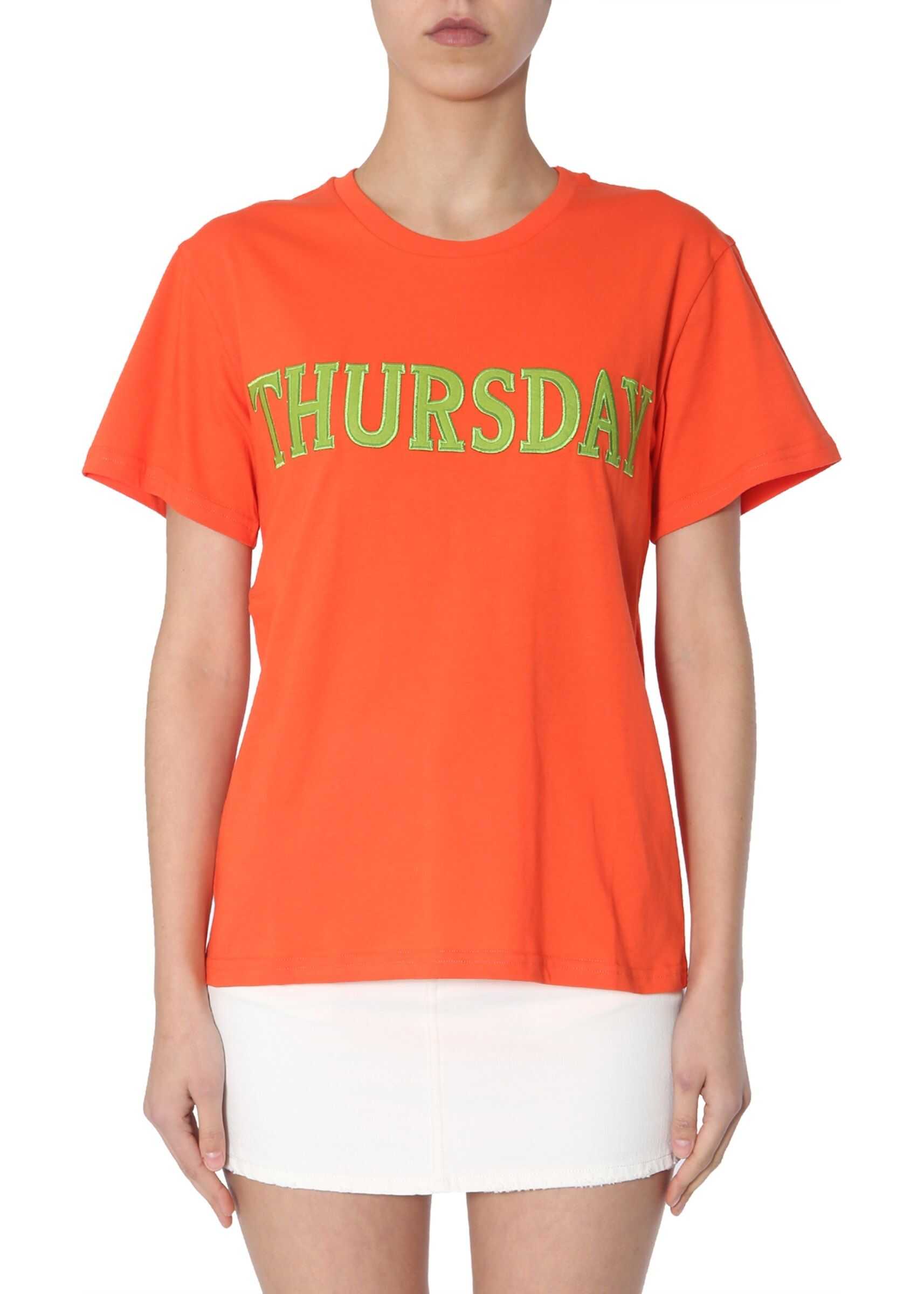 Alberta Ferretti Crew Neck T-Shirt ORANGE